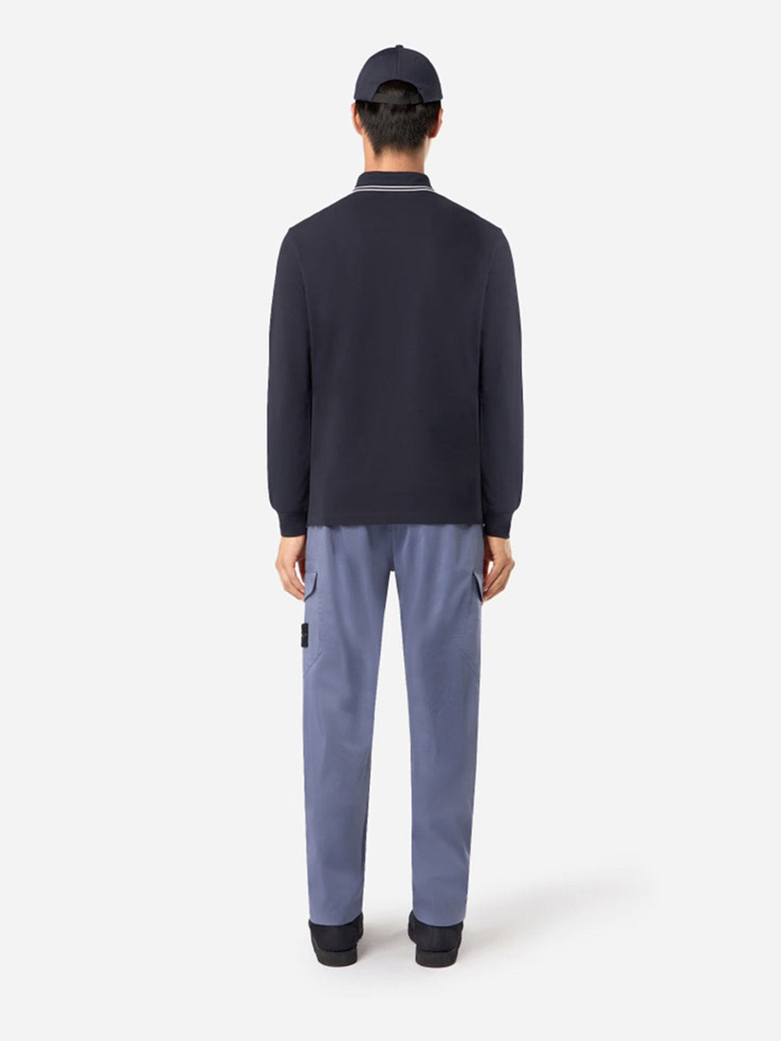 Оригінальна Long Sleeve Polo Stone island – вид ззаду