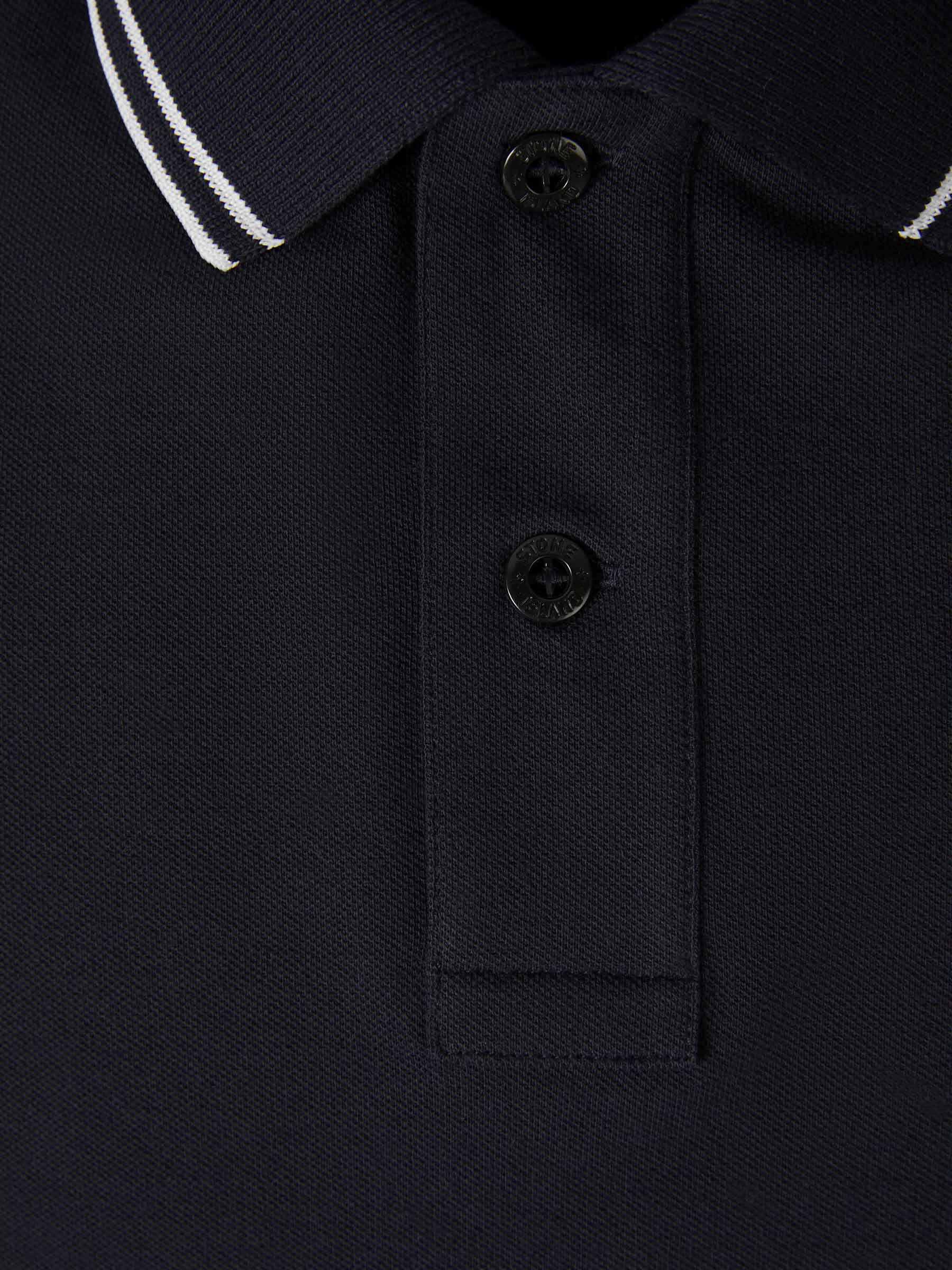Оригінальна Piqué Polo Striped Detail Stone island – детальний вид