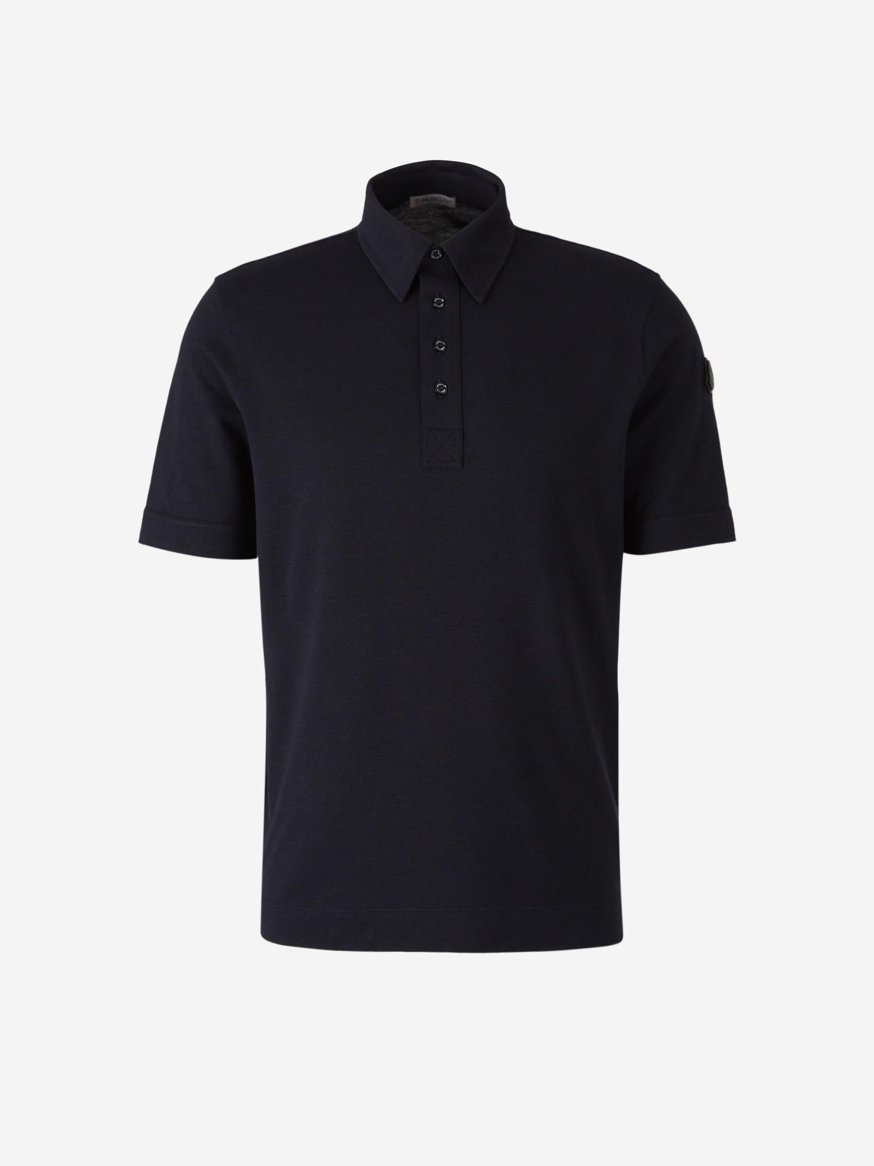 Оригінальна Cotton Piqué Polo Moncler – боковий вид