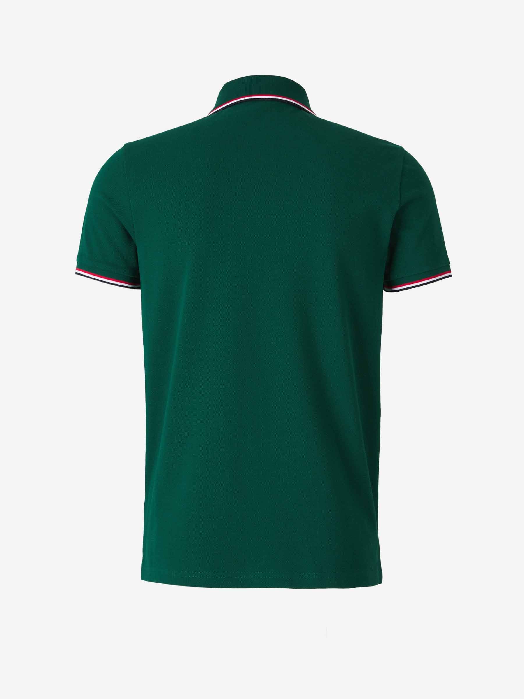 Оригінальна Tricolor Cotton Polo Moncler – вид ззаду