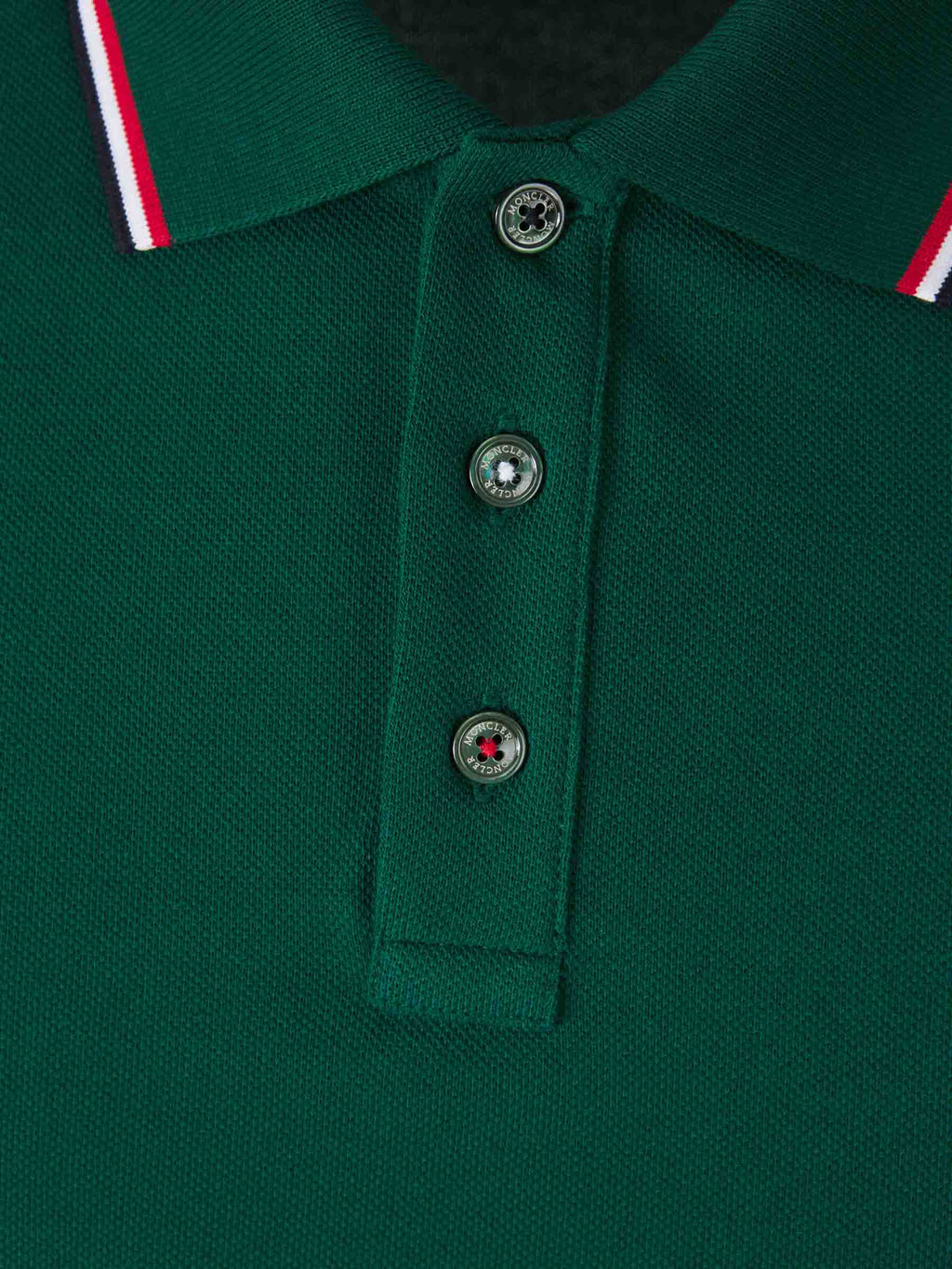 Оригінальна Tricolor Cotton Polo Moncler – детальний вид