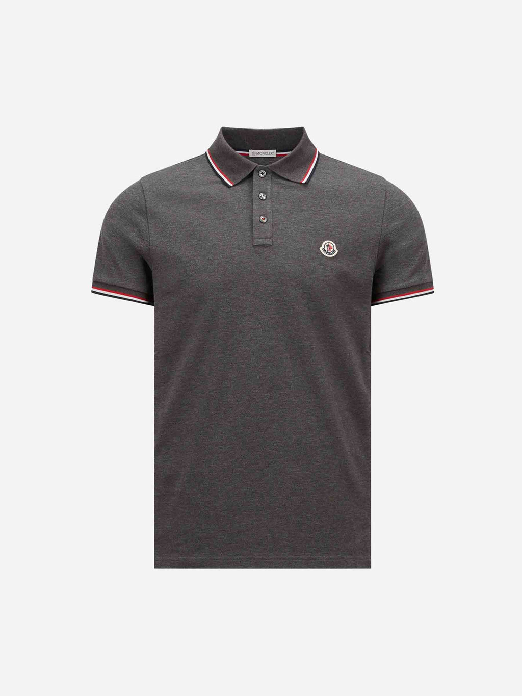 Оригінальна Tricolor Cotton Polo Moncler – боковий вид