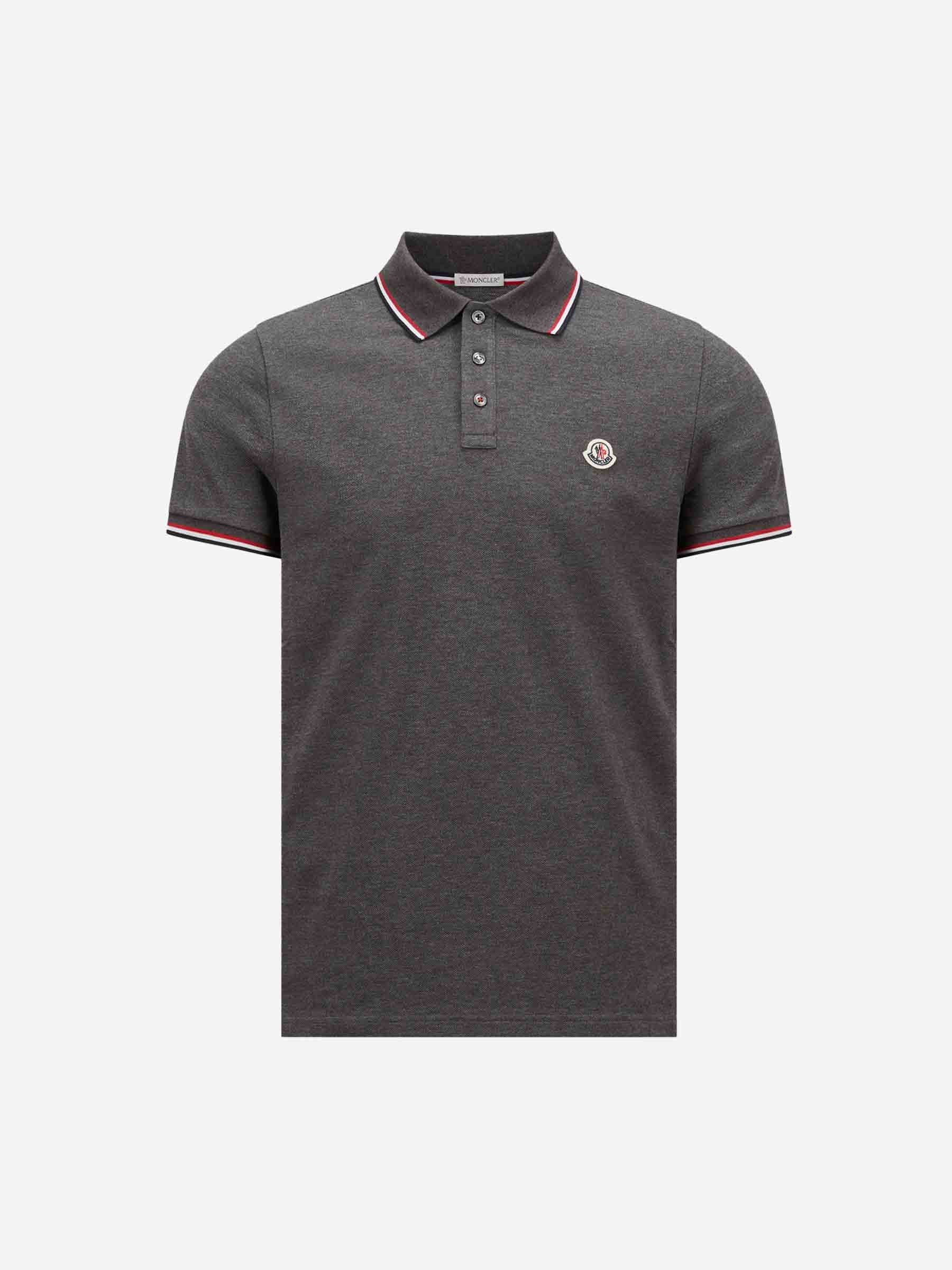 Оригінальна Tricolor Cotton Polo Moncler – боковий вид