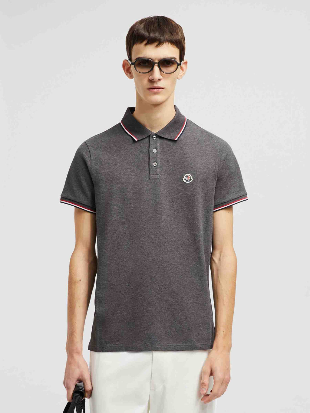 Оригінальна Tricolor Cotton Polo Moncler – вид ззаду