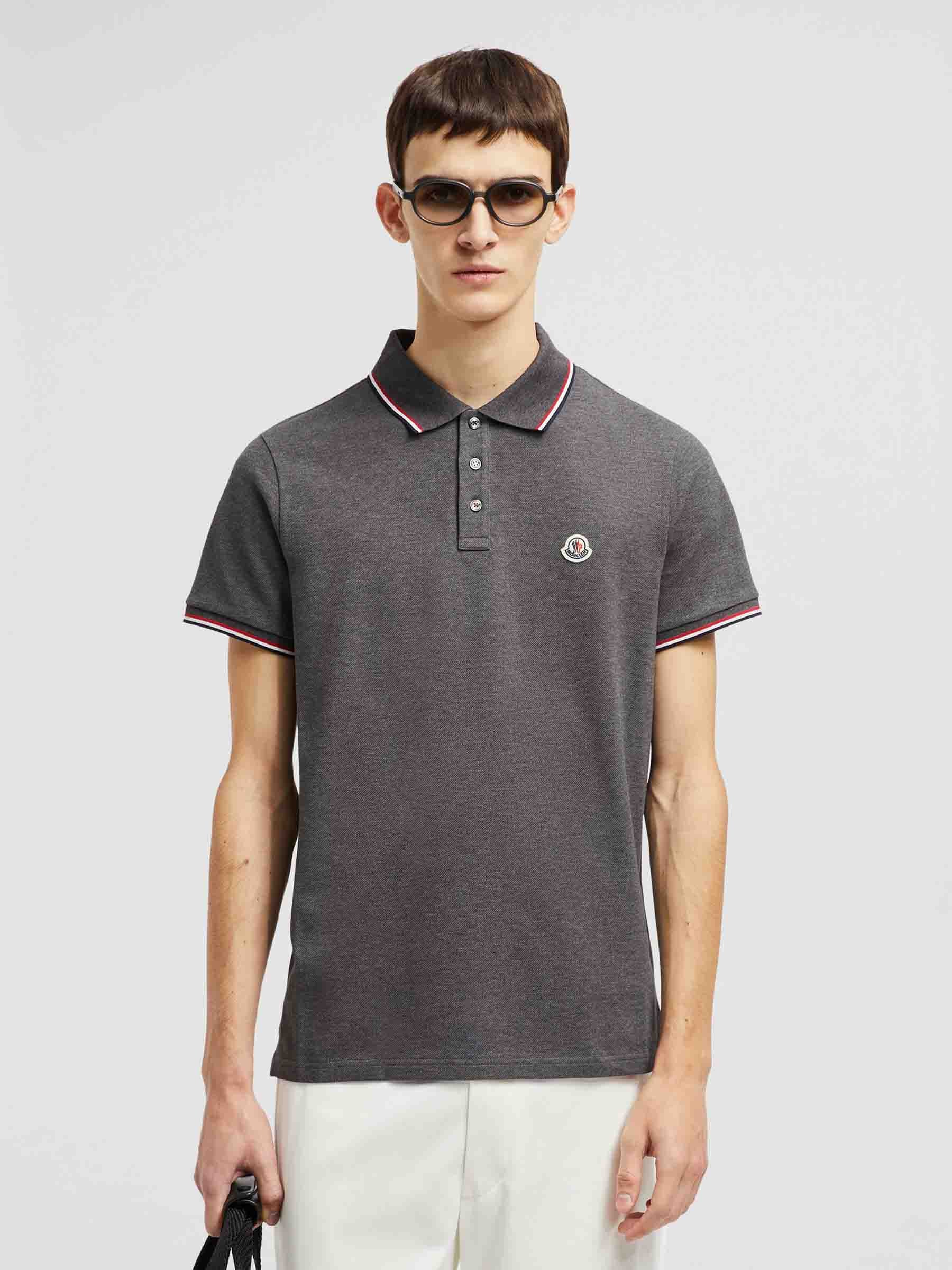 Оригінальна Tricolor Cotton Polo Moncler – вид ззаду
