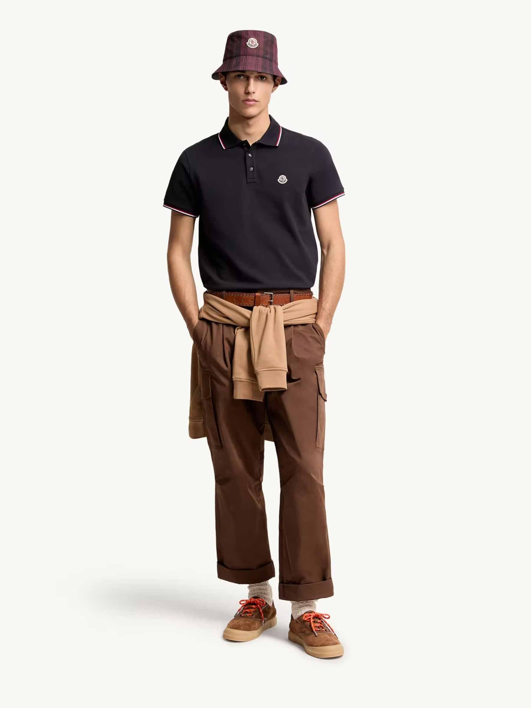 Short-Sleeve Polo Shirt Moncler – Гарантія оригінальності – вид ззаду