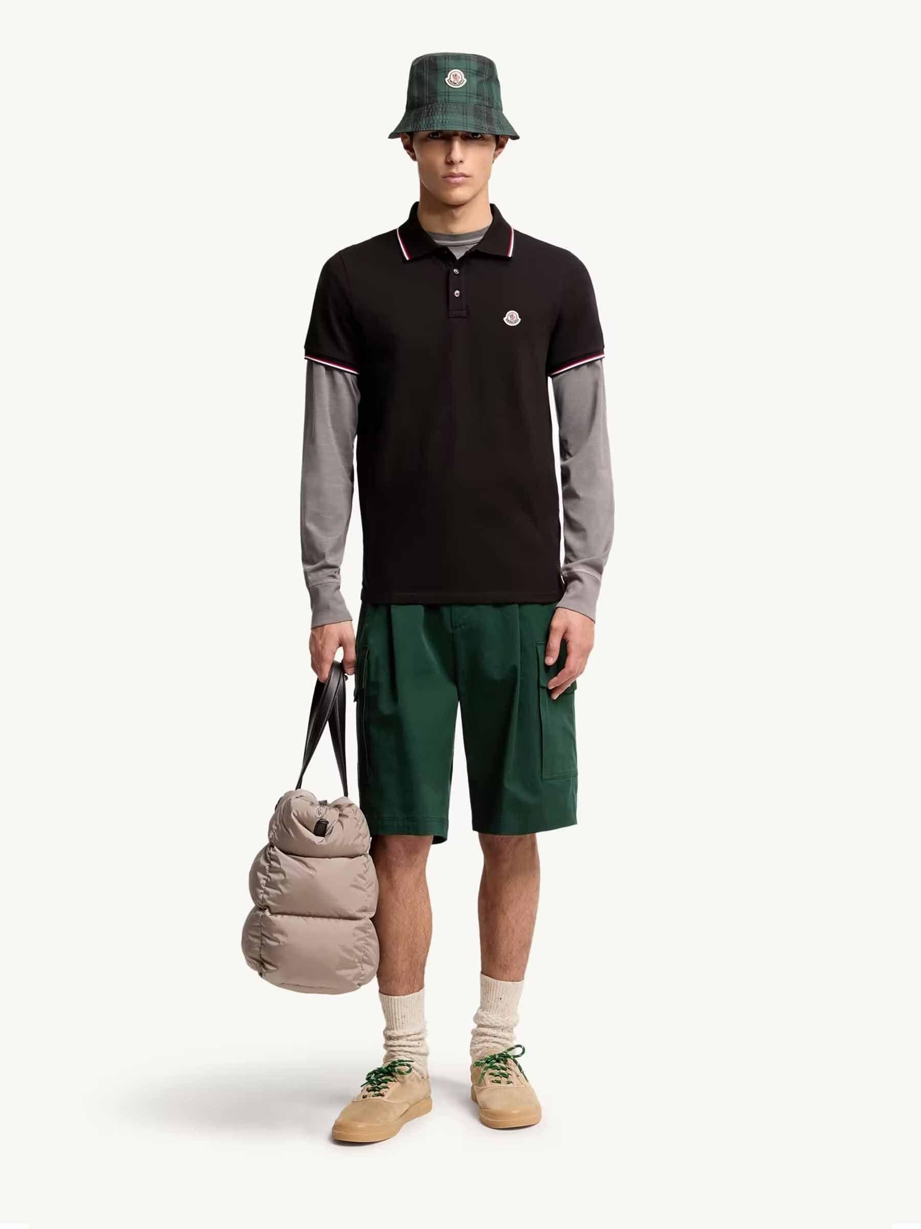 Short-Sleeve Polo Shirt Moncler – Гарантія оригінальності – вид ззаду