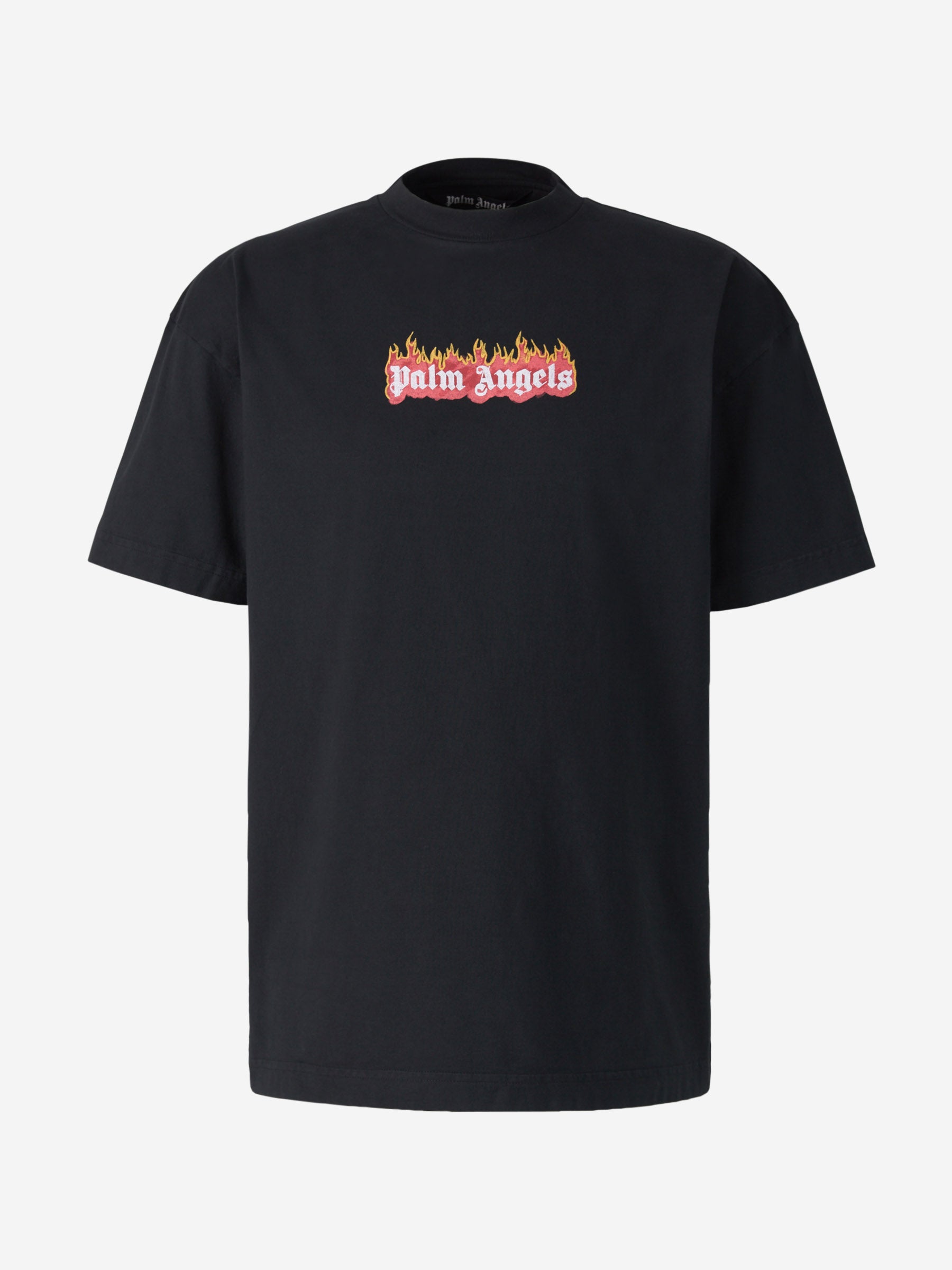 Flames Logo T-Shirt Palm angels – Гарантія оригінальності – боковий вид