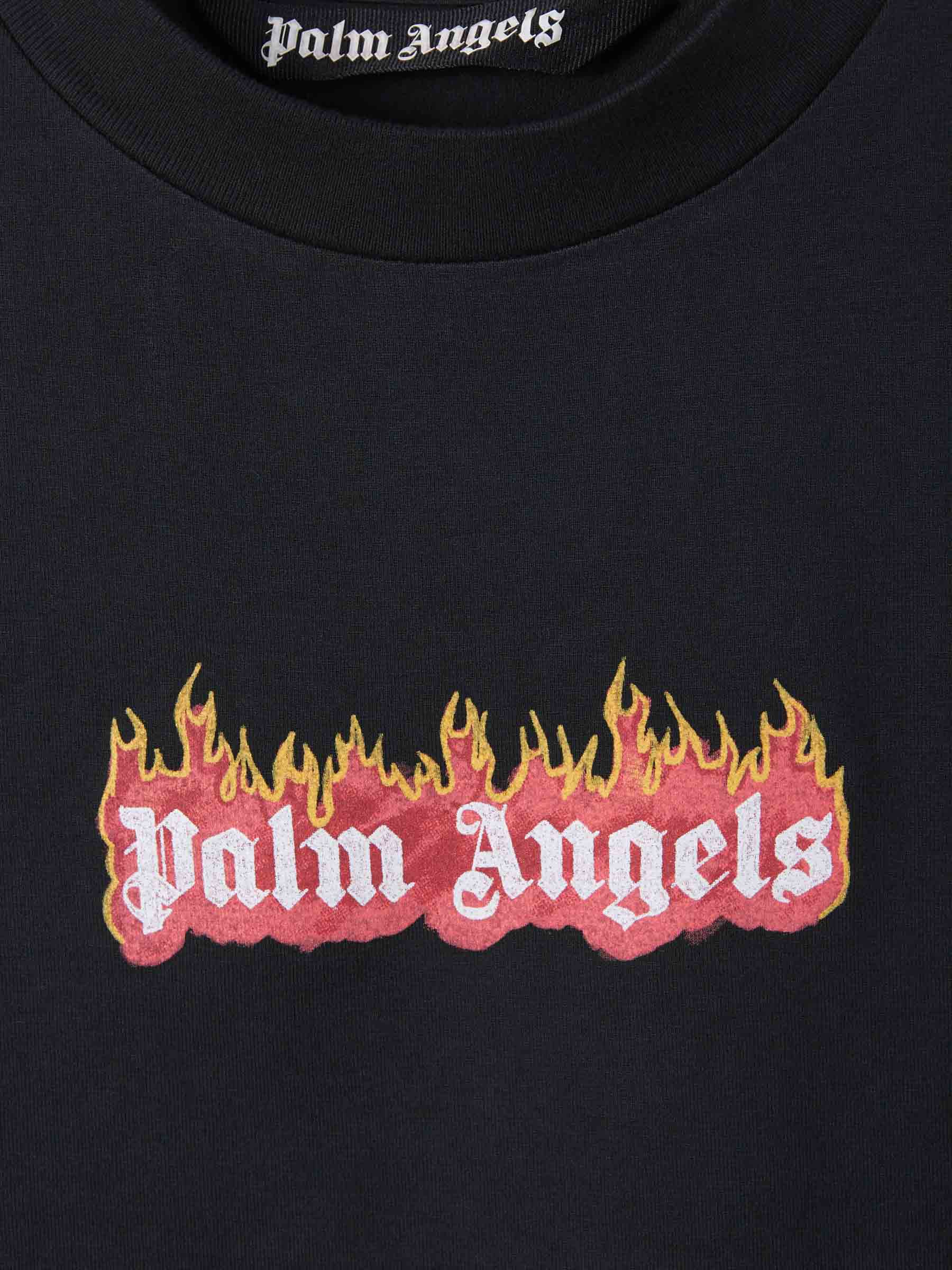 Flames Logo T-Shirt Palm angels – Гарантія оригінальності – детальний вид