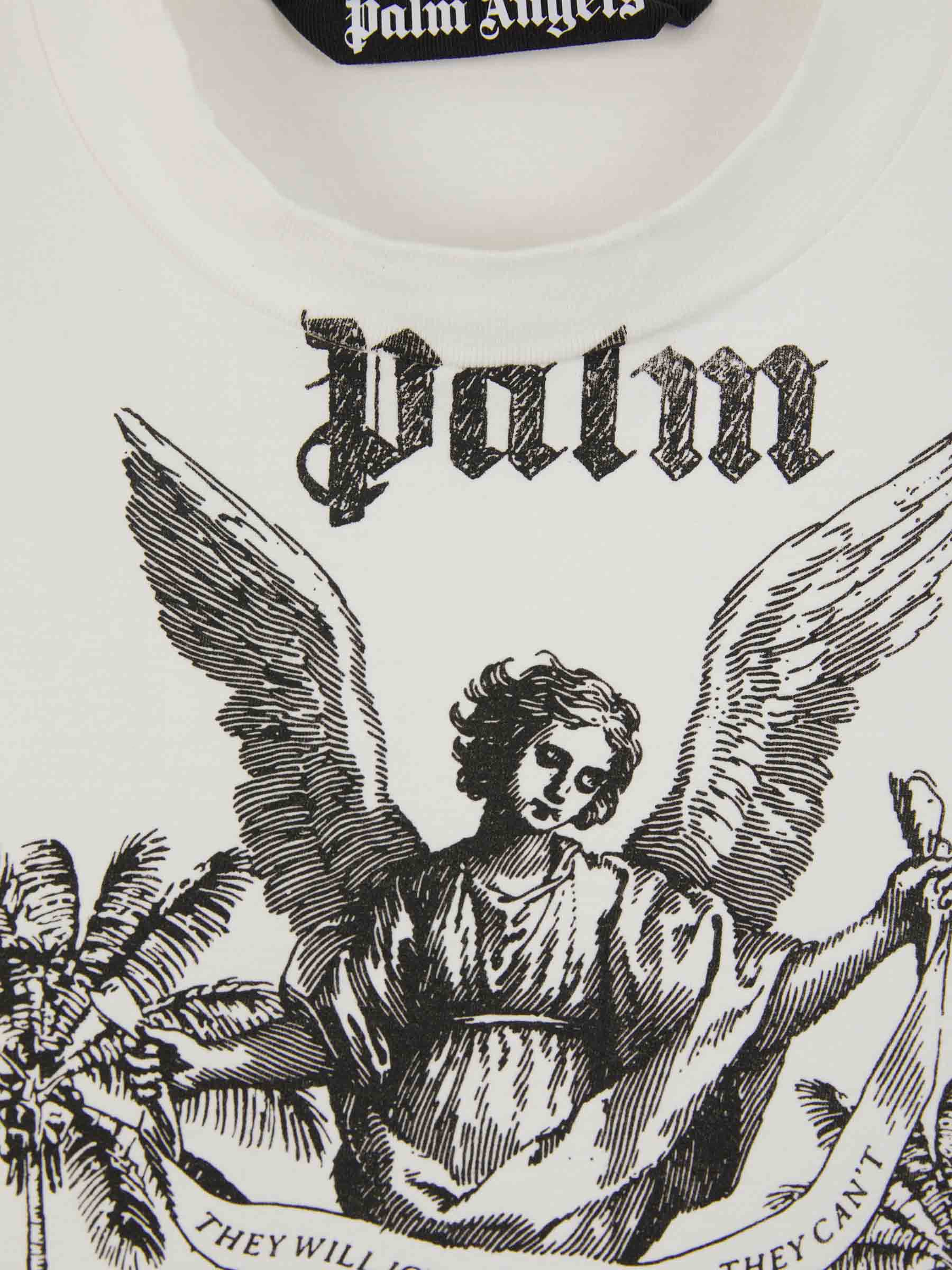 Оригінальна Logo Cotton T-Shirt Palm angels – детальний вид