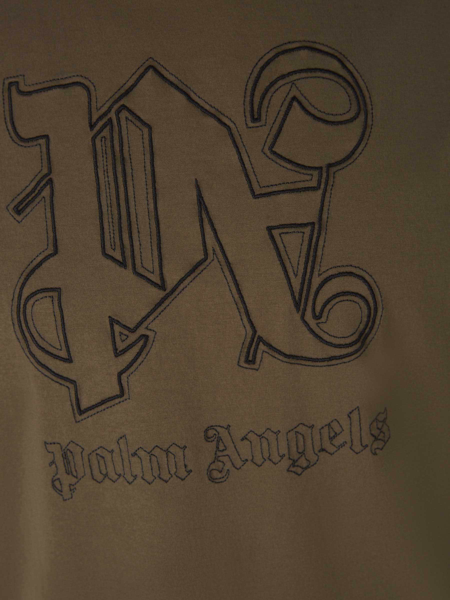 Embroidered Logo T-Shirt Palm angels – Гарантія оригінальності – детальний вид