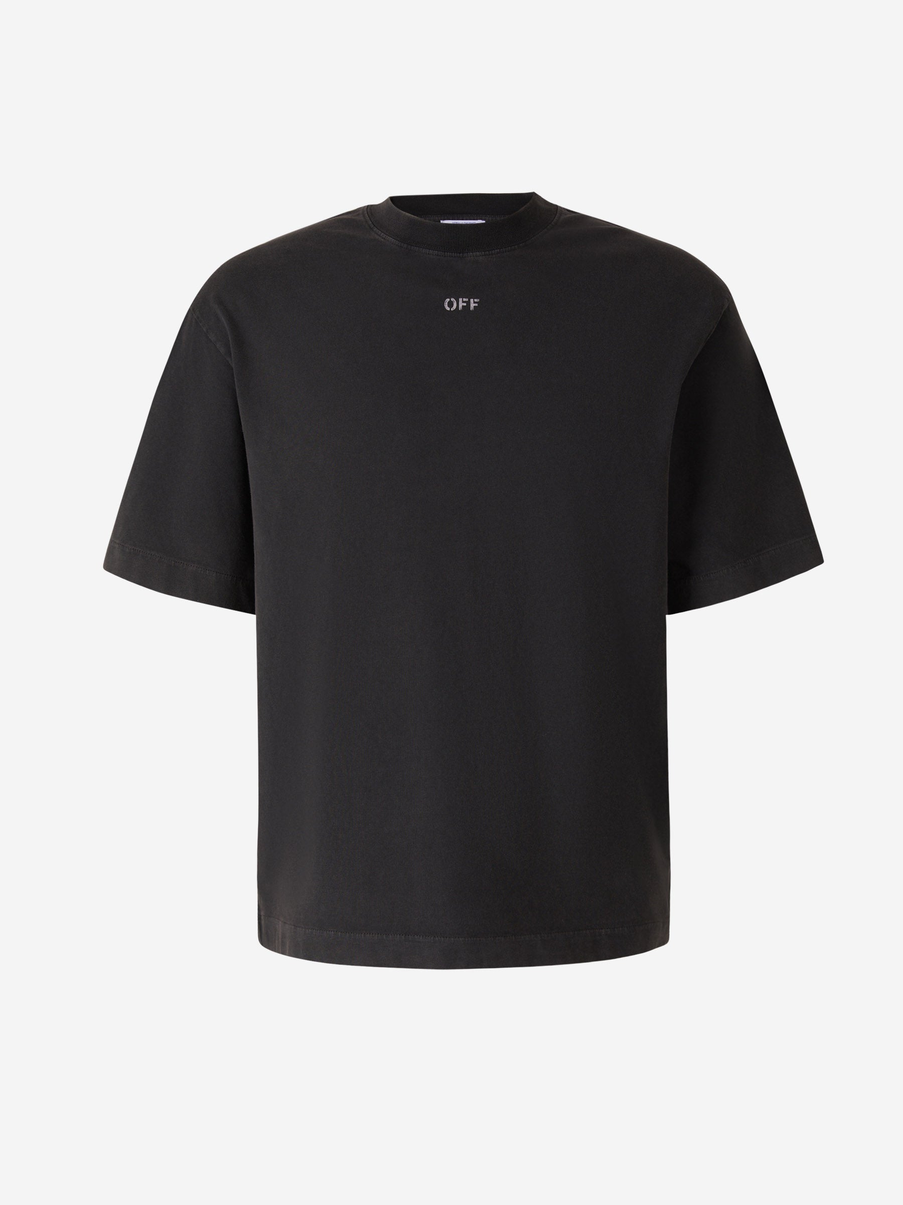 Printed Logo T-Shirt Off-white – Гарантія оригінальності – боковий вид