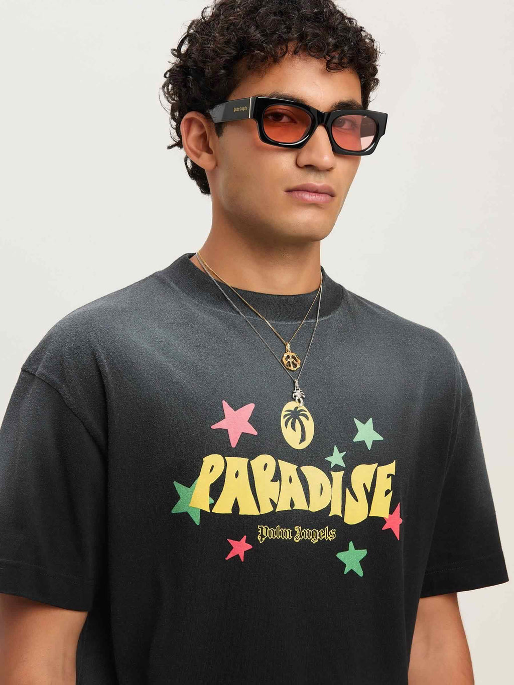 Оригінальна Paradise Print T-Shirt Palm angels – вид ззаду