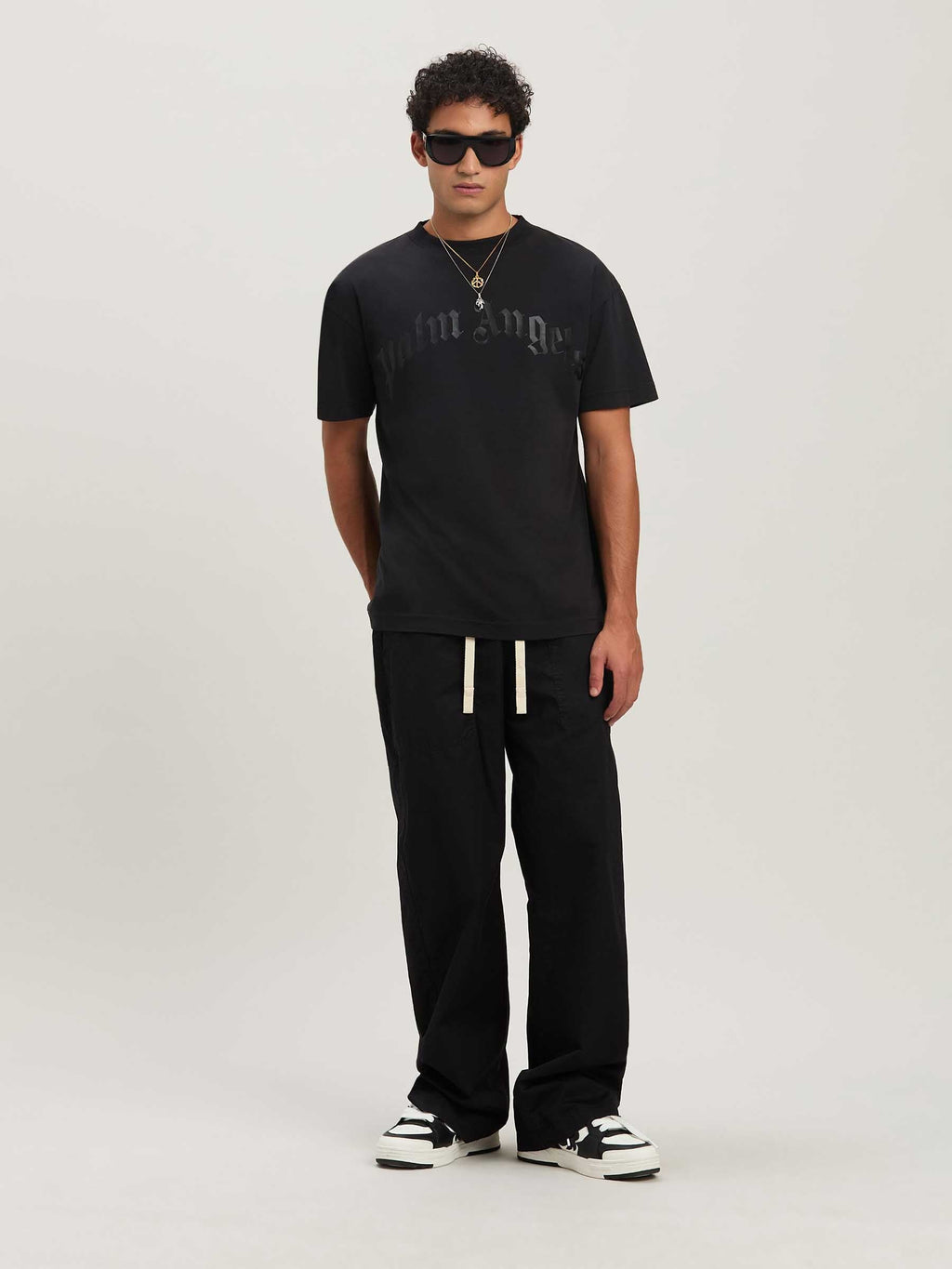 Cotton Logo T-Shirt Palm angels оригінал – Купити в Україні – вид ззаду