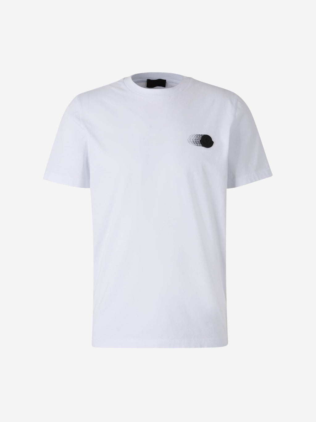 Cotton T-Shirt Logo Moncler оригінал – Купити в Україні – боковий вид