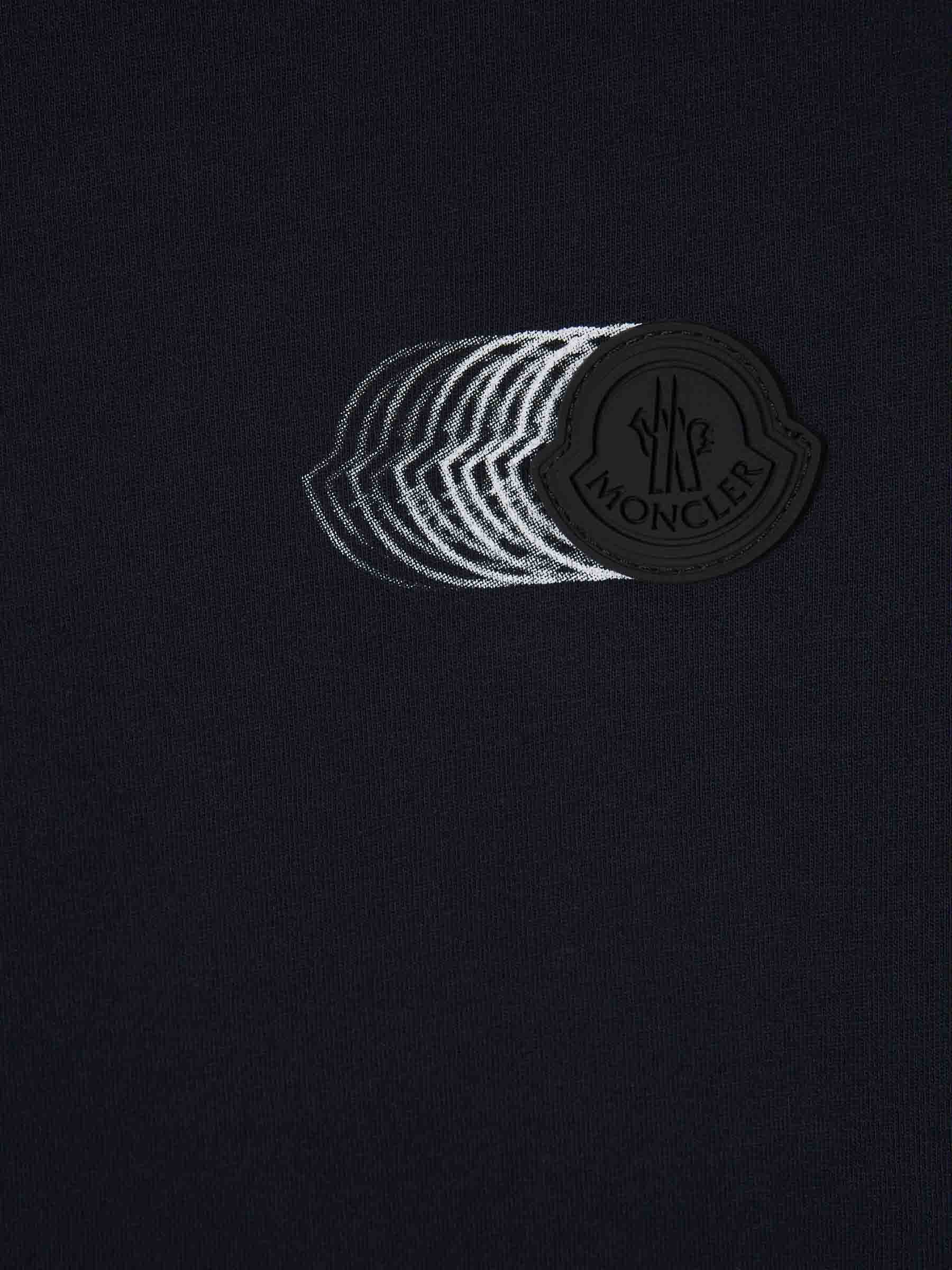 Cotton T-Shirt Logo Moncler оригінал – Купити в Україні – збільшений вид