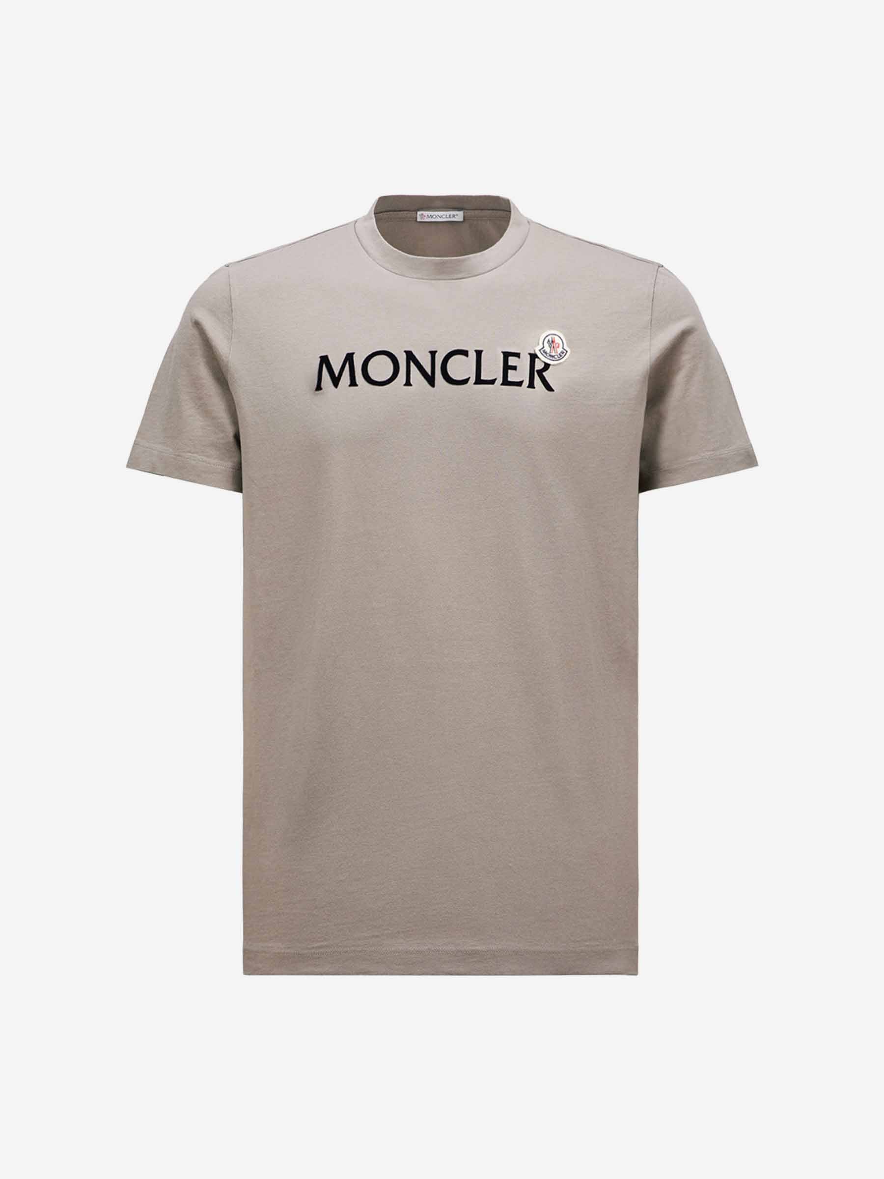 Cotton T-Shirt Logo Moncler оригінал – Купити в Україні – боковий вид