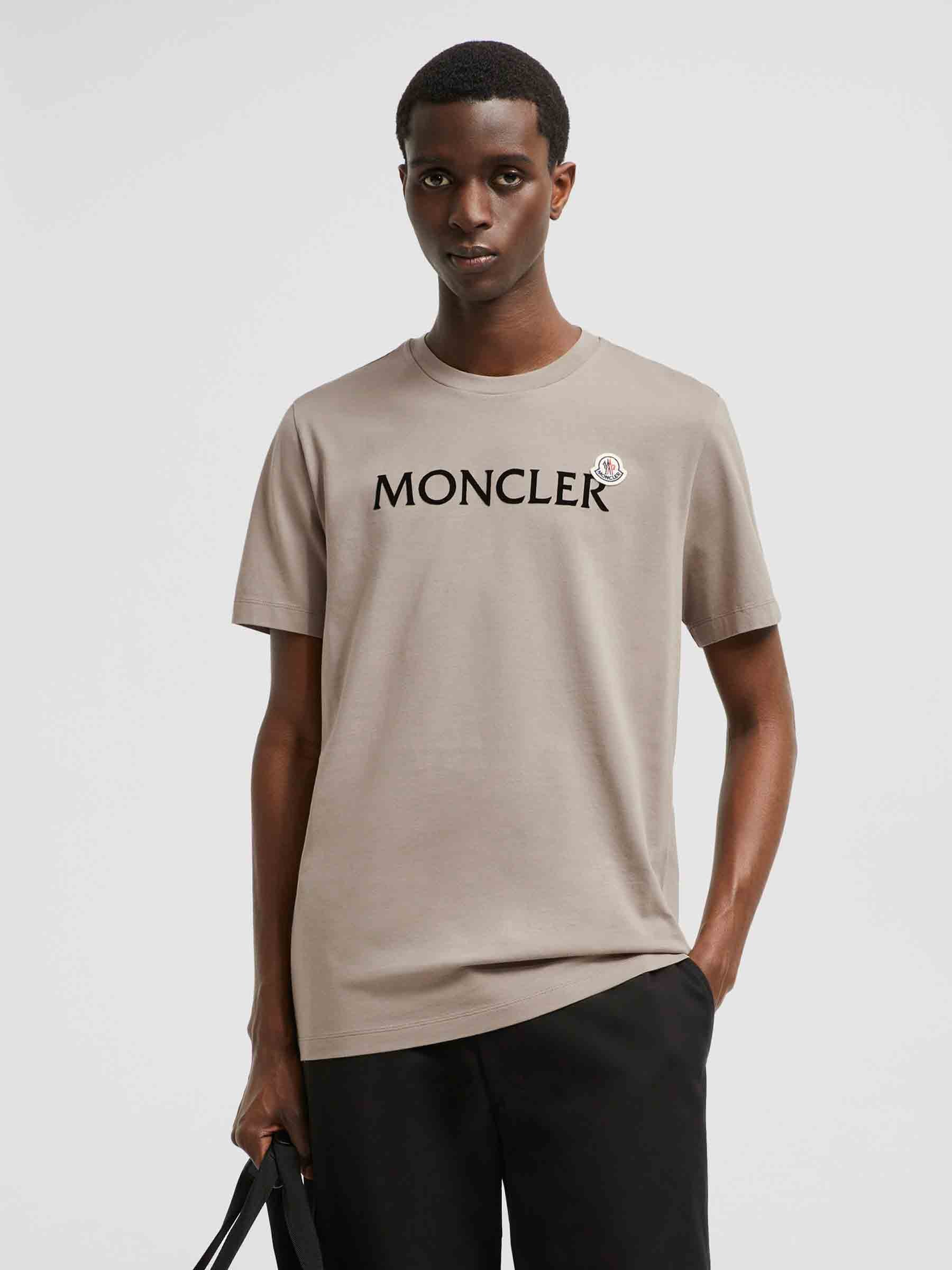 Cotton T-Shirt Logo Moncler оригінал – Купити в Україні – вид ззаду