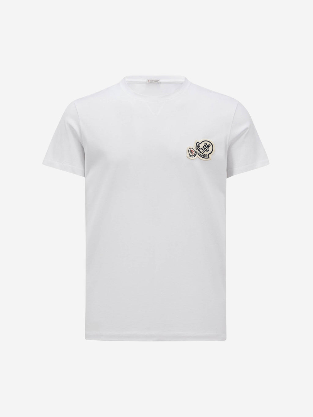 Cotton T-Shirt Logo Moncler оригінал – Купити в Україні – боковий вид