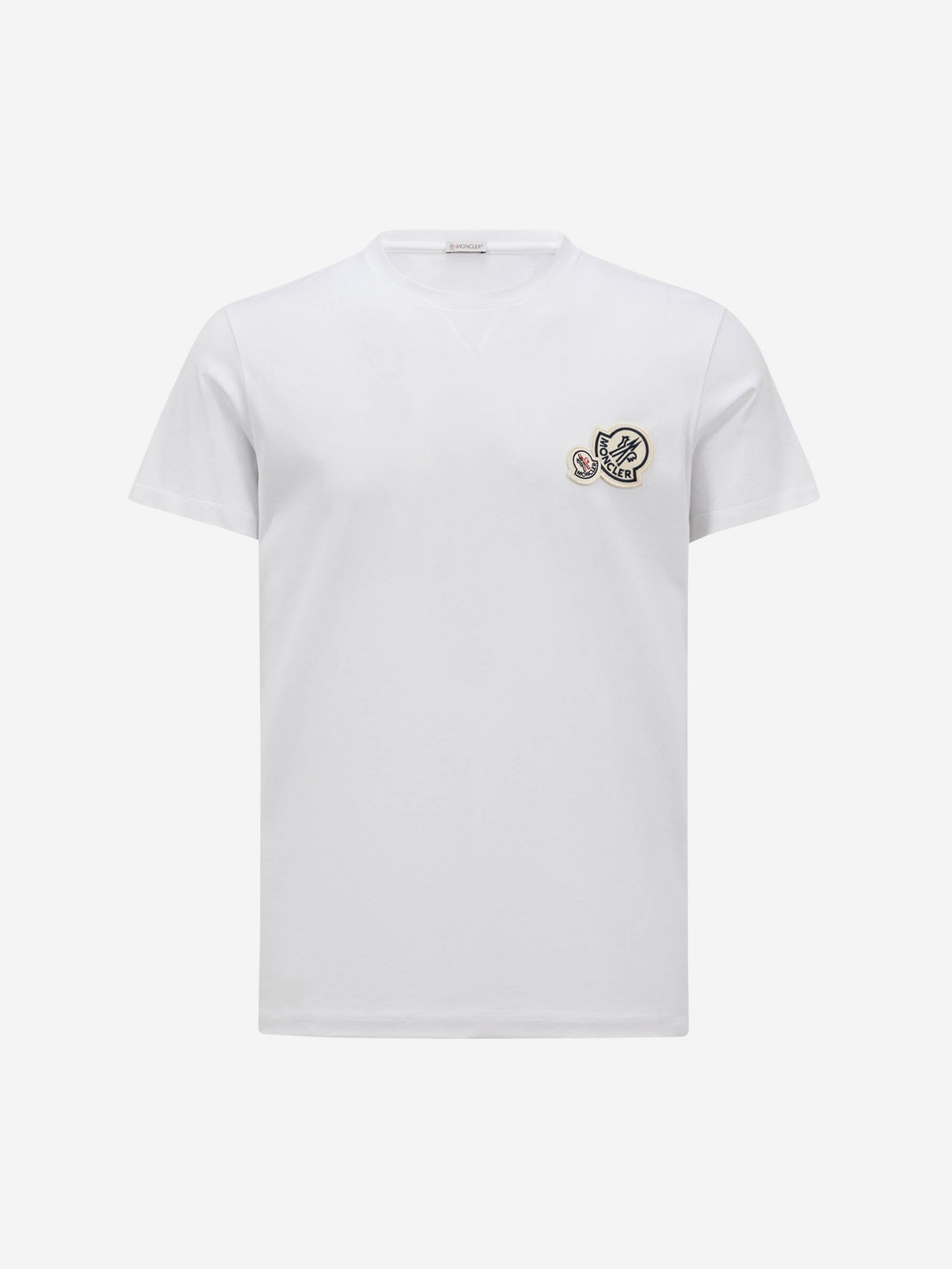 Cotton T-Shirt Logo Moncler оригінал – Купити в Україні – боковий вид