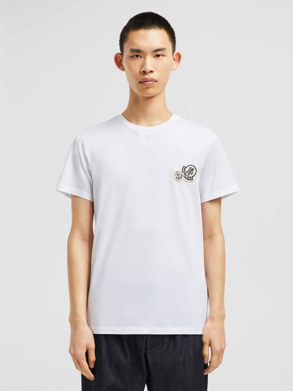 Cotton T-Shirt Logo Moncler оригінал – Купити в Україні – вид ззаду