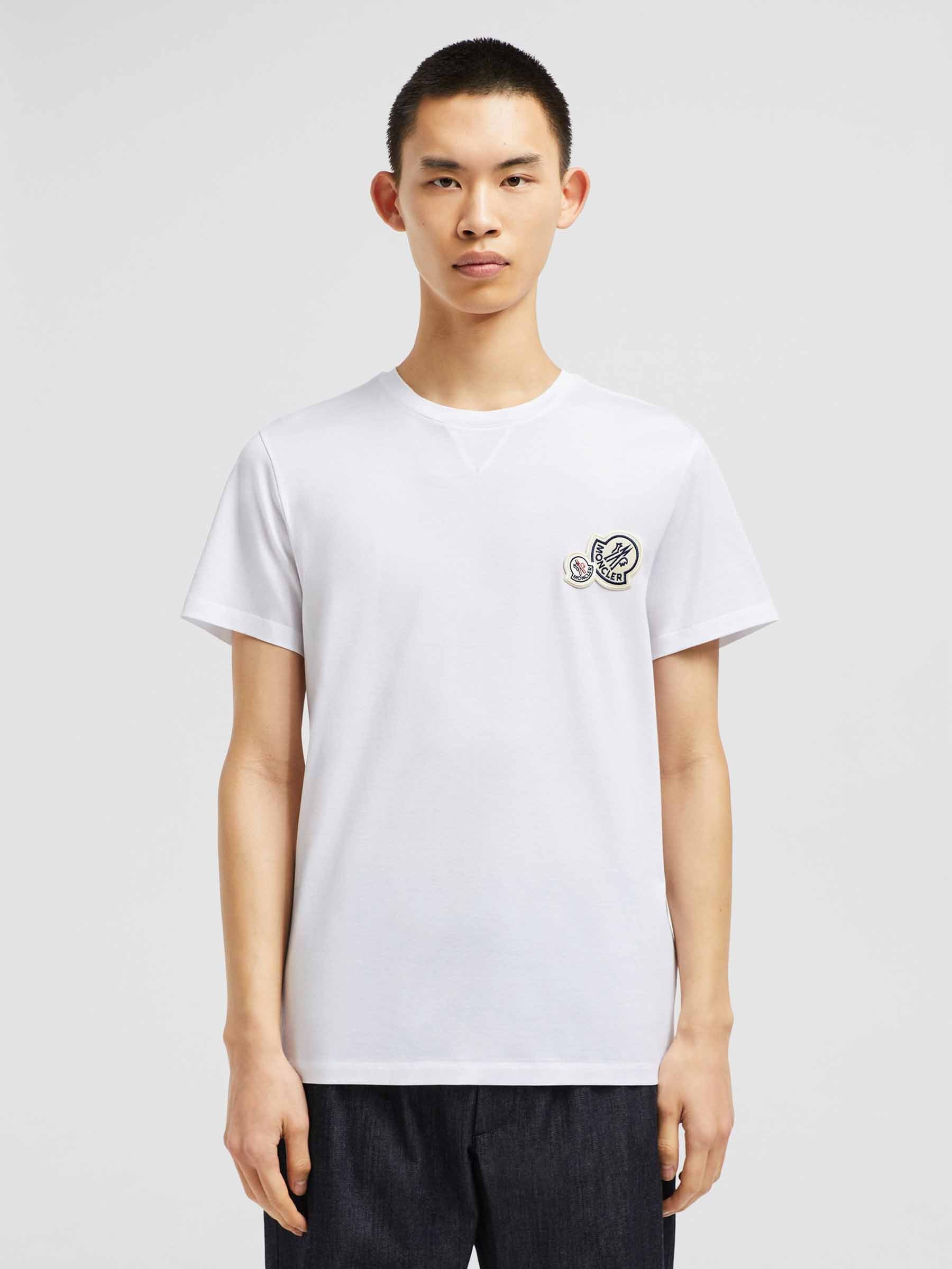 Cotton T-Shirt Logo Moncler оригінал – Купити в Україні – вид ззаду