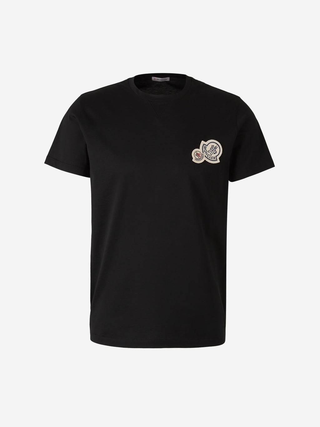 Cotton T-Shirt Logo Moncler оригінал – Купити в Україні – боковий вид
