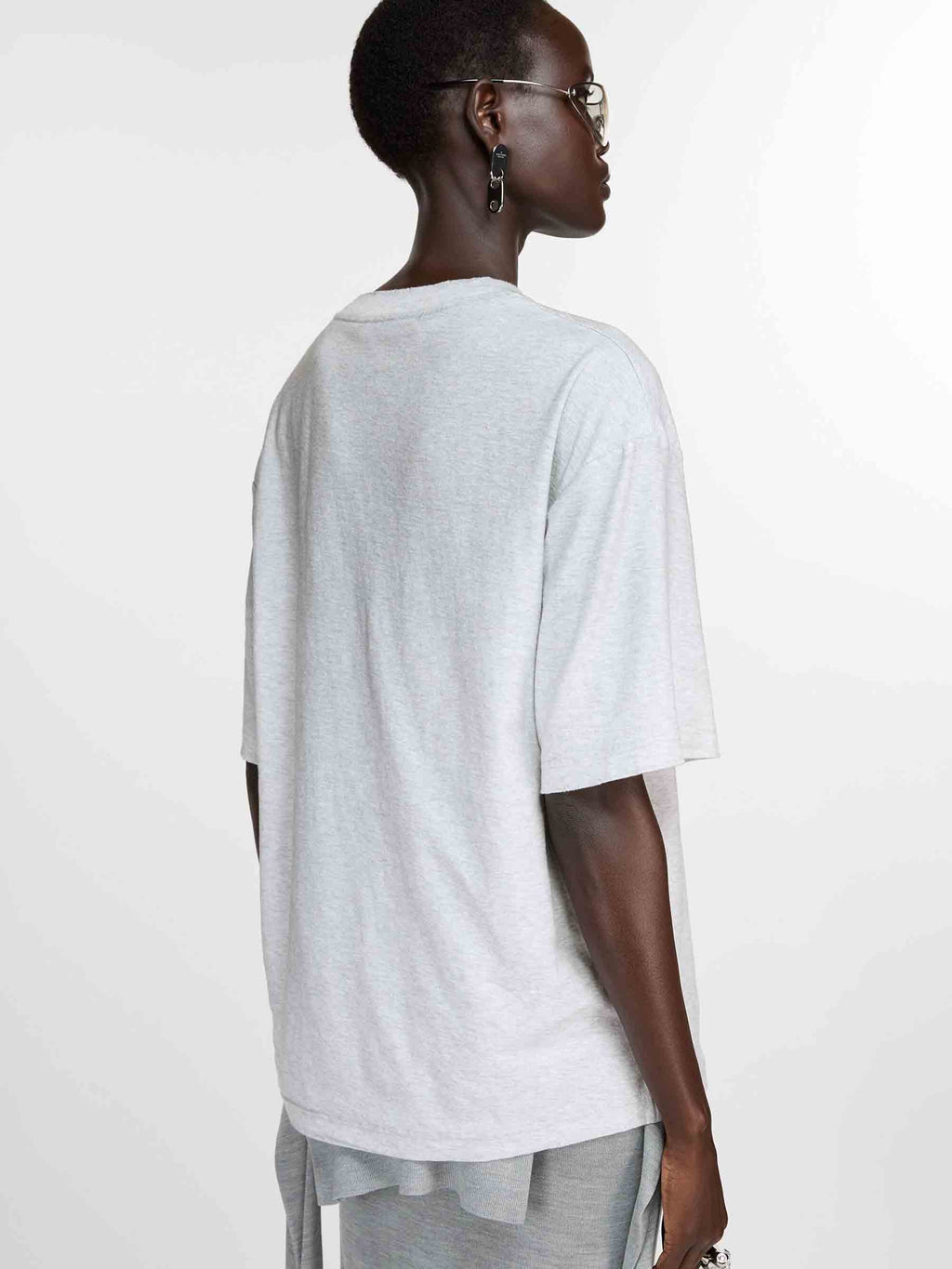 Оригінальна Cotton Logo T-Shirt Acne studios – вид ззаду