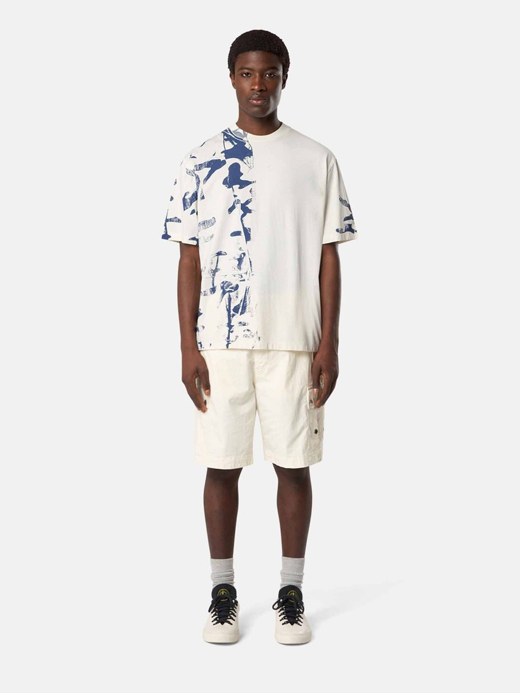 Combed Cotton T-Shirt Stone island – Гарантія оригінальності – вид ззаду