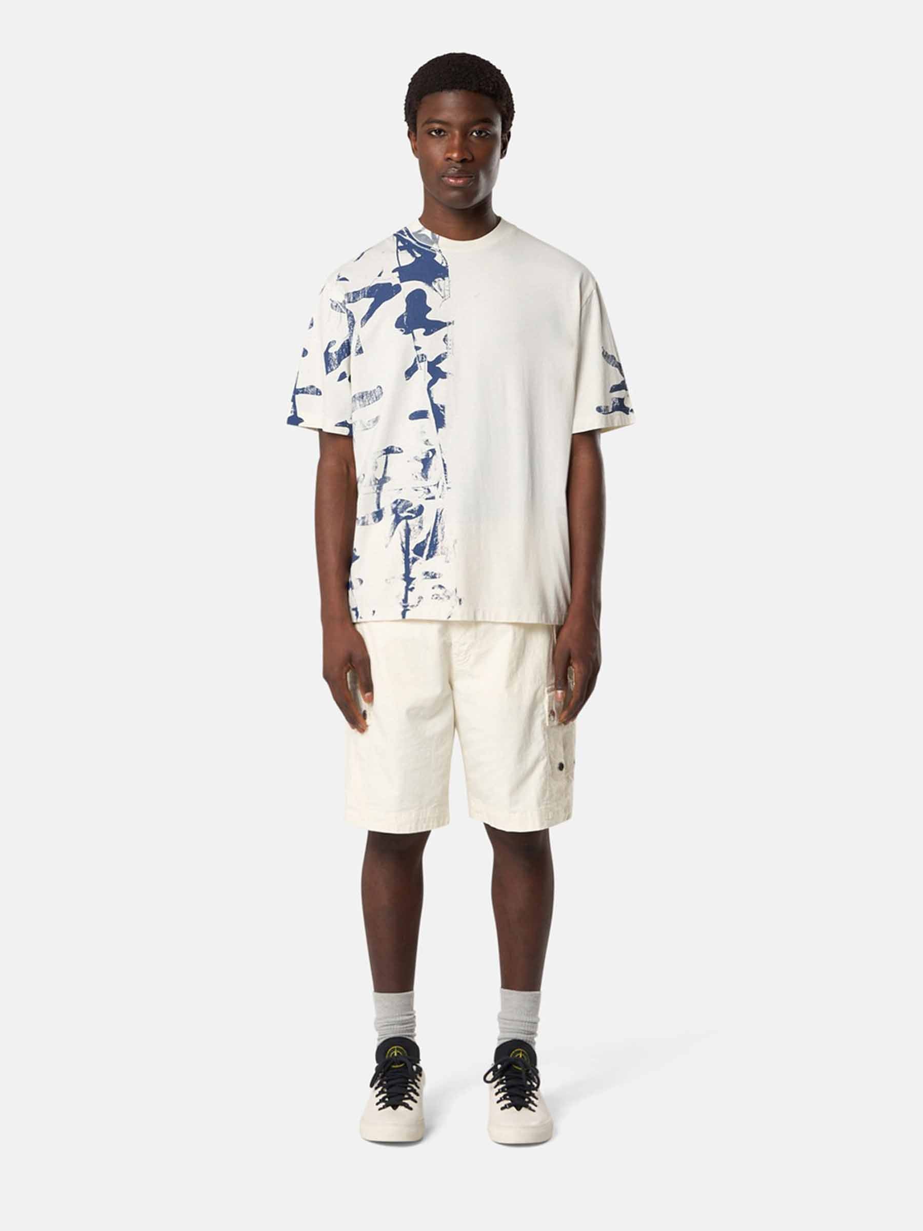 Combed Cotton T-Shirt Stone island – Гарантія оригінальності – вид ззаду