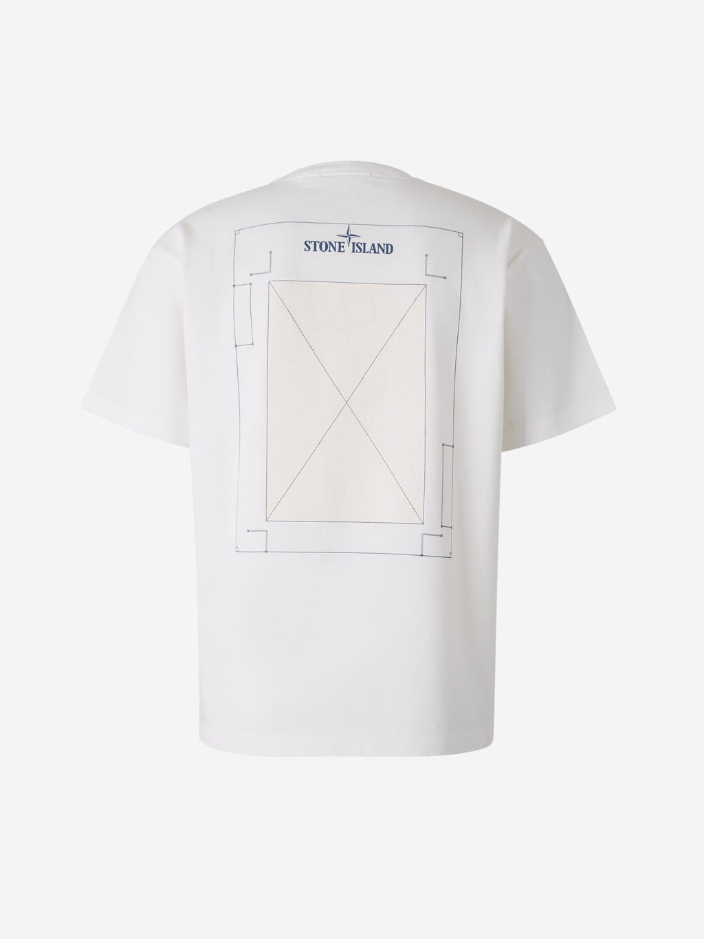 Оригінальна Cotton Printed T-Shirt Stone island – вид ззаду