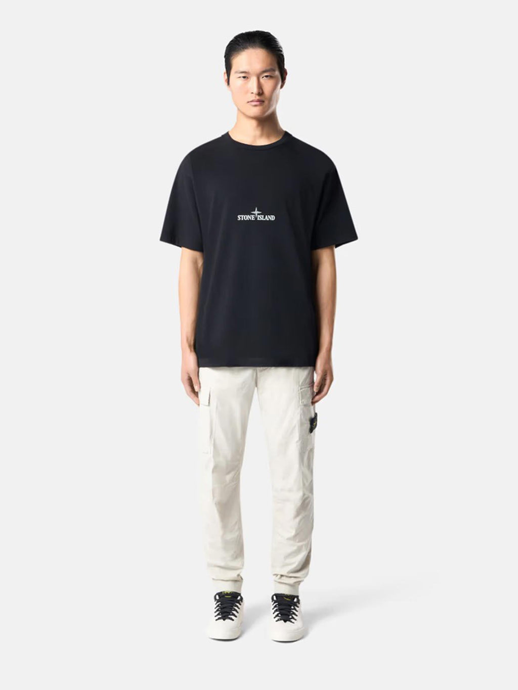 Оригінальна Cotton Printed T-Shirt Stone island – боковий вид
