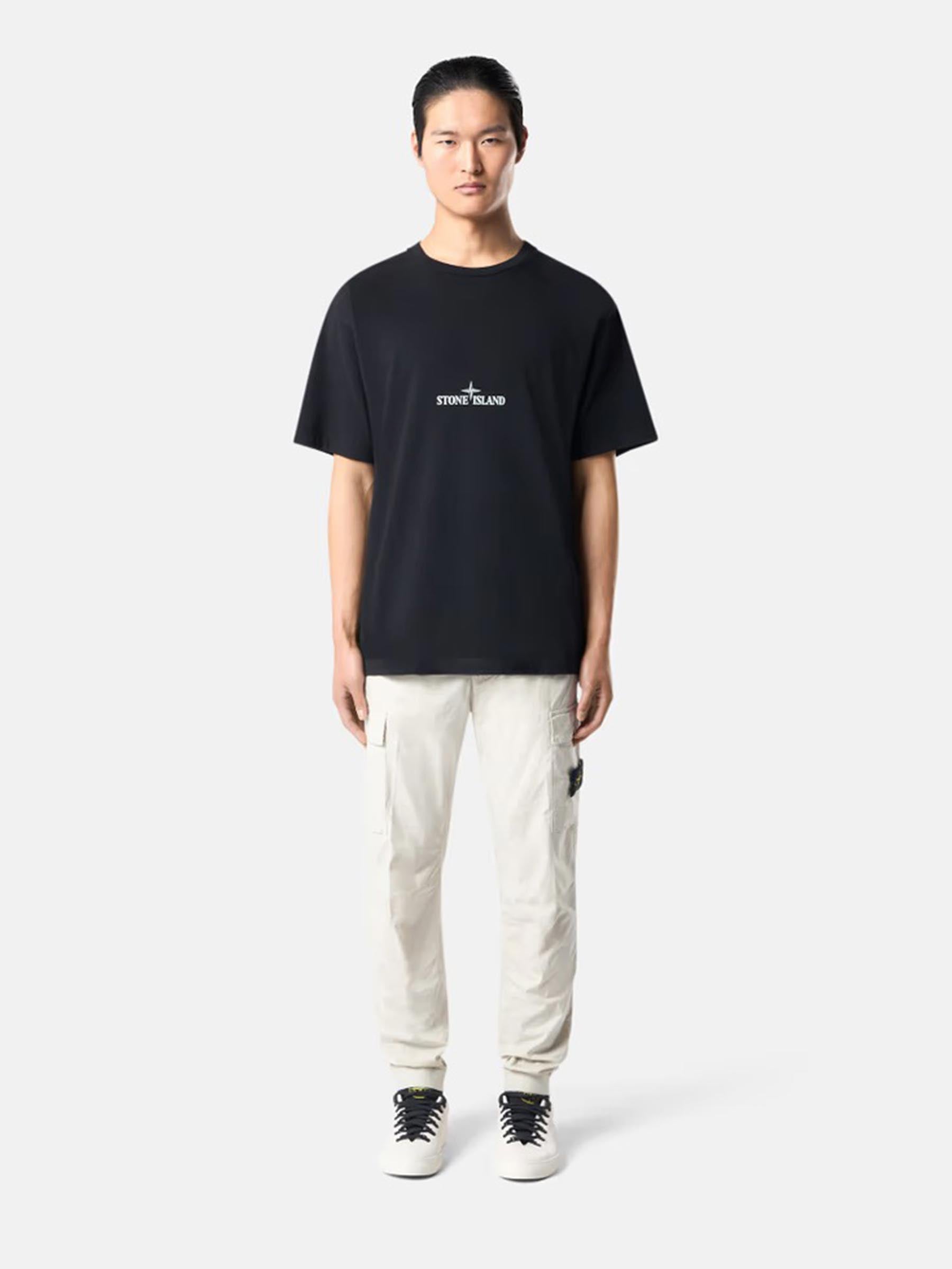 Оригінальна Cotton Printed T-Shirt Stone island – боковий вид