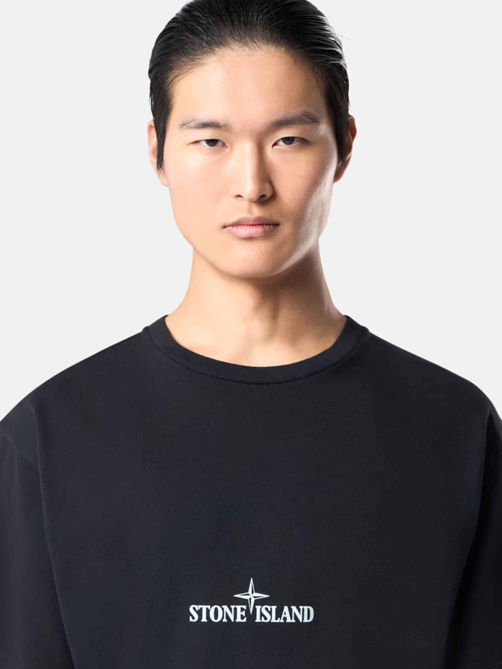 Оригінальна Cotton Printed T-Shirt Stone island – вид ззаду