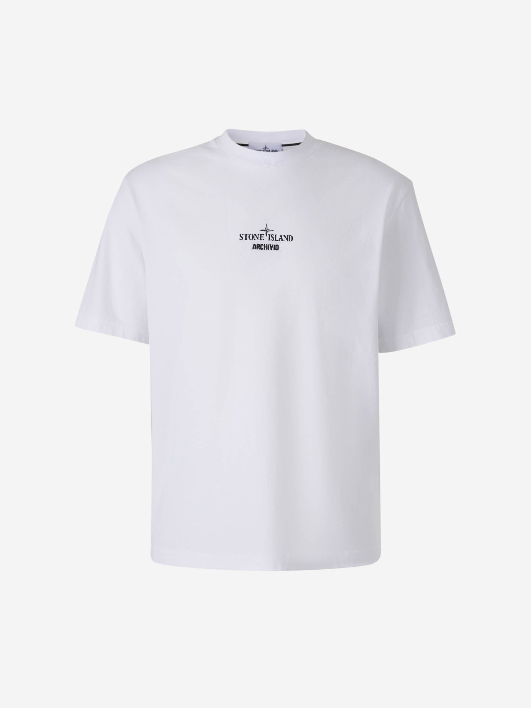Printed Cotton T-Shirt Stone island – Гарантія оригінальності – боковий вид