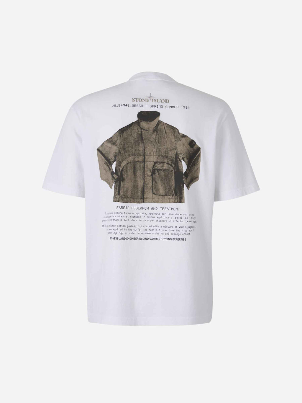 Printed Cotton T-Shirt Stone island – Гарантія оригінальності – вид ззаду