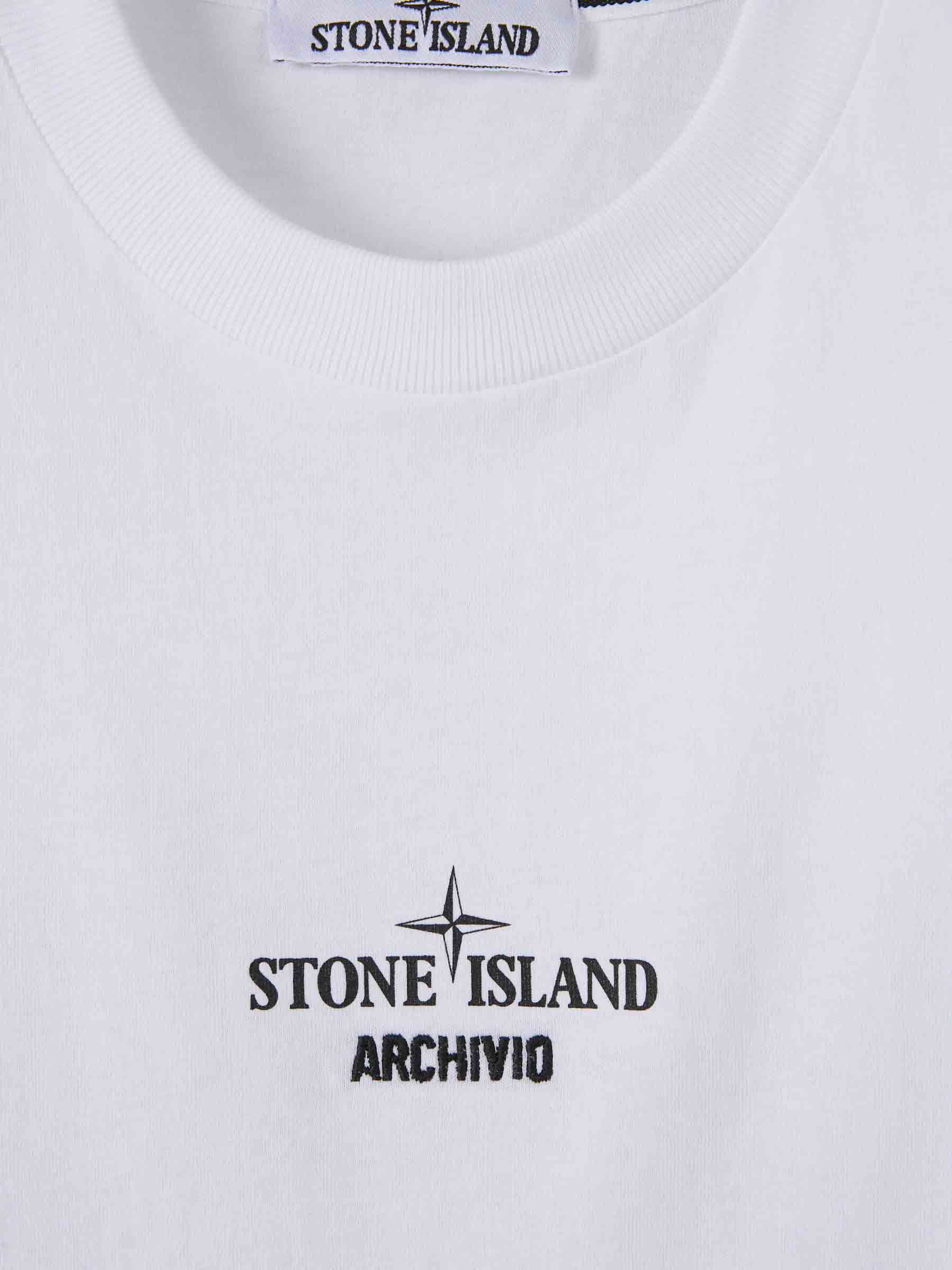 Printed Cotton T-Shirt Stone island – Гарантія оригінальності – детальний вид
