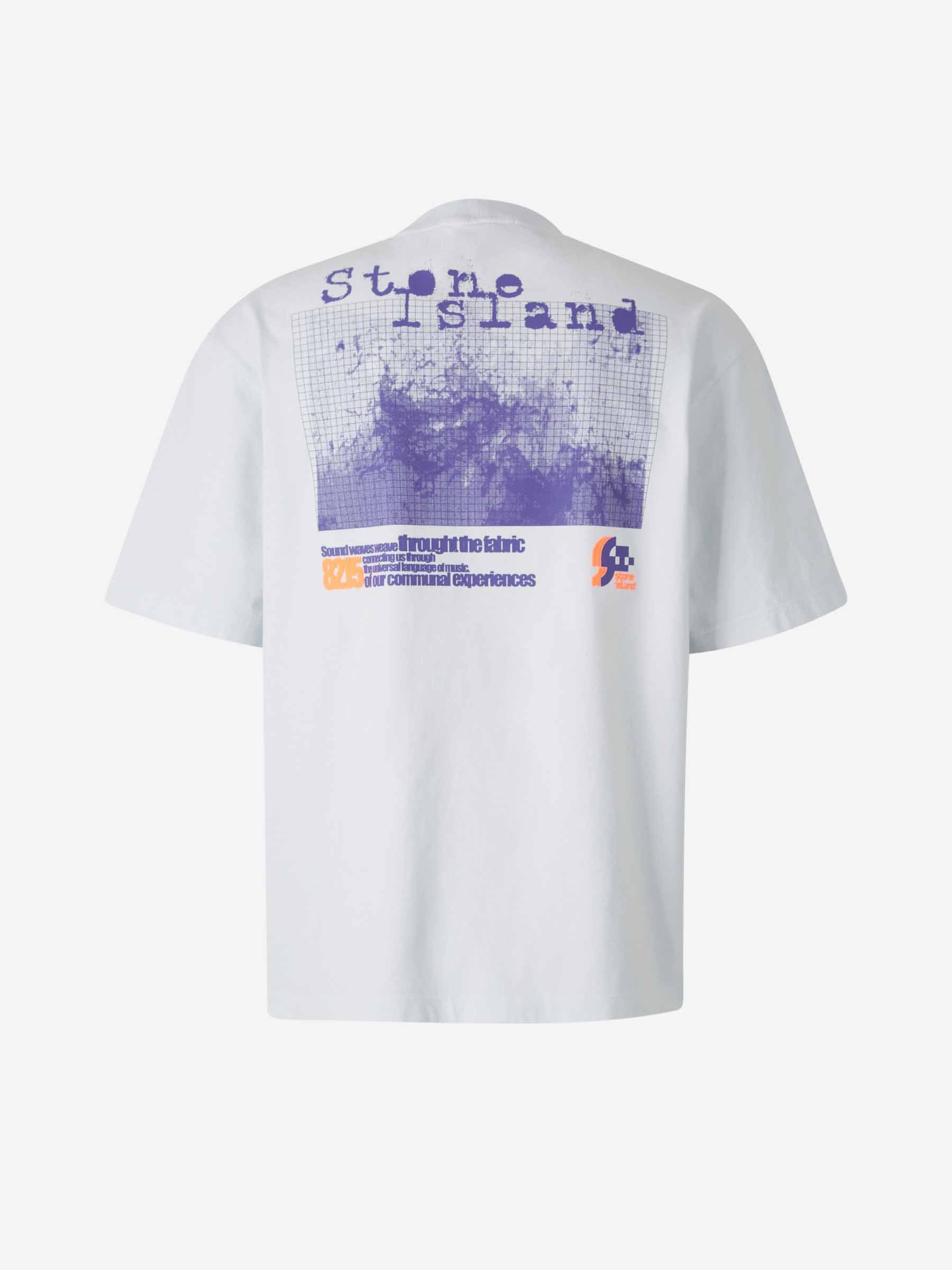 Оригінальна Cotton Printed T-Shirt Stone island – вид ззаду
