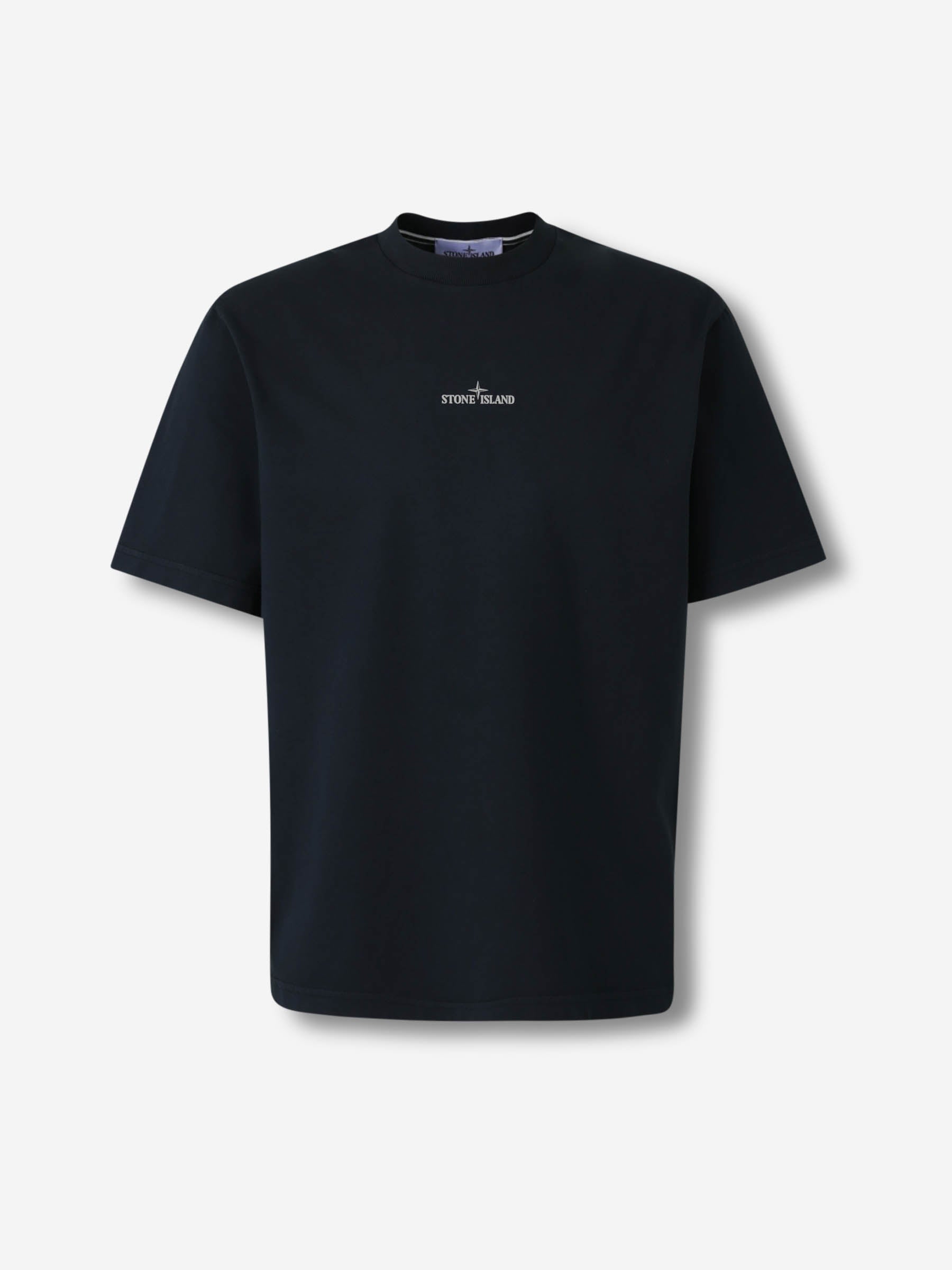 Printed Cotton T-Shirt Stone island – Гарантія оригінальності – боковий вид