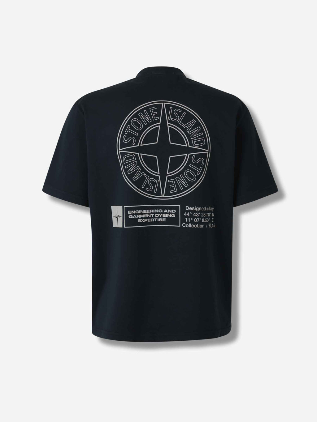 Printed Cotton T-Shirt Stone island – Гарантія оригінальності – вид ззаду