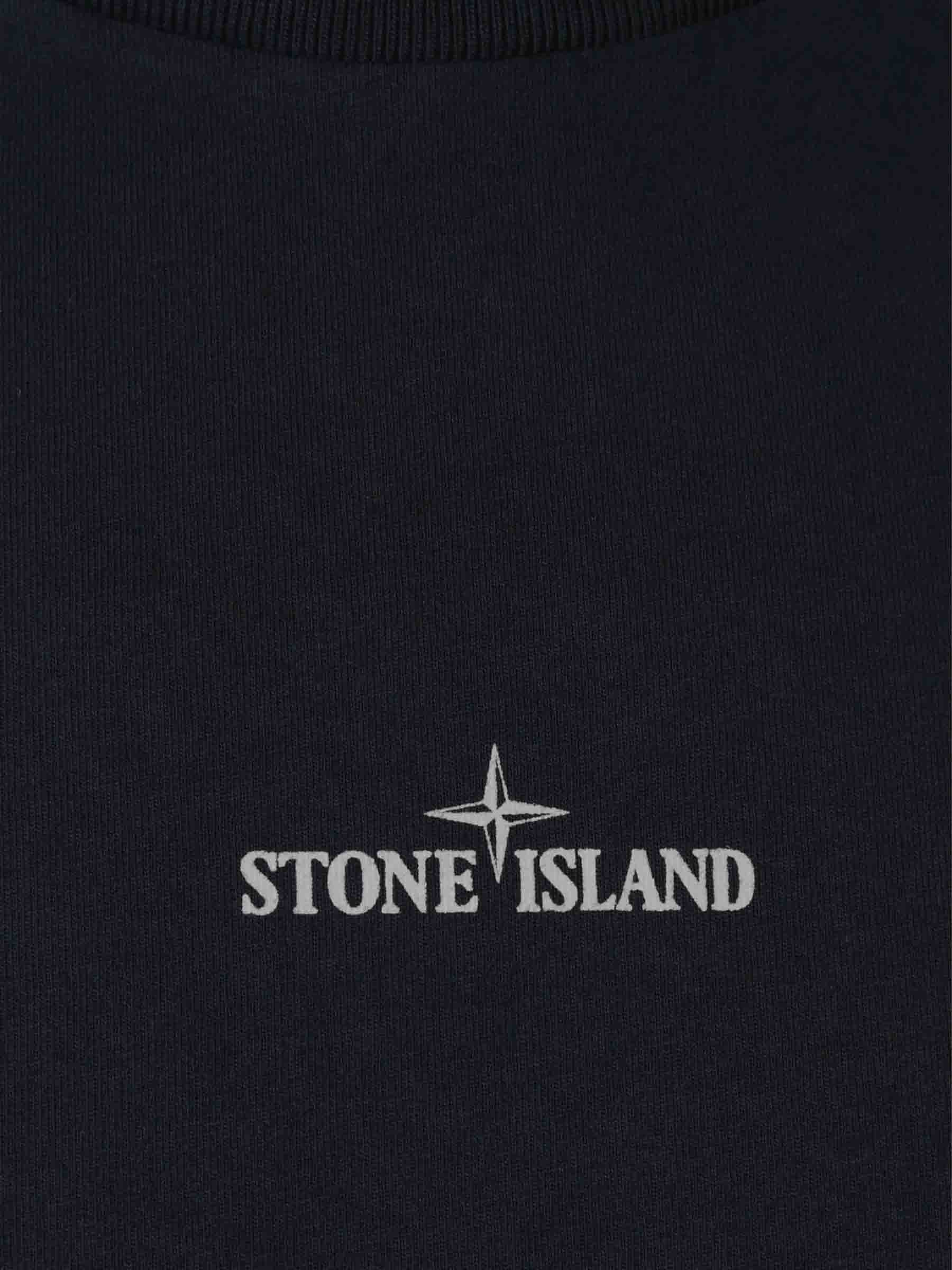 Printed Cotton T-Shirt Stone island – Гарантія оригінальності – детальний вид