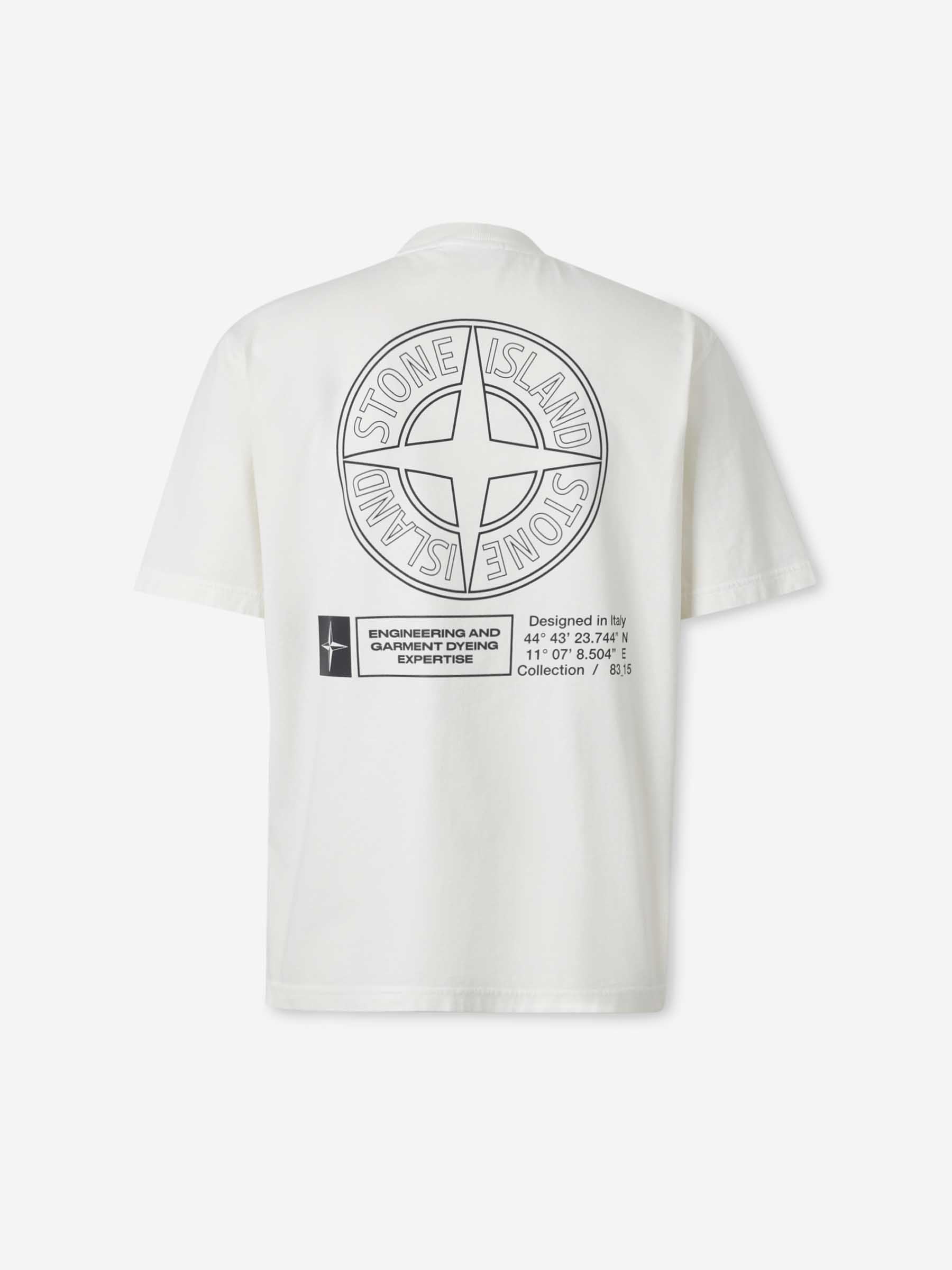Оригінальна Cotton Logo T-Shirt Stone island – вид ззаду