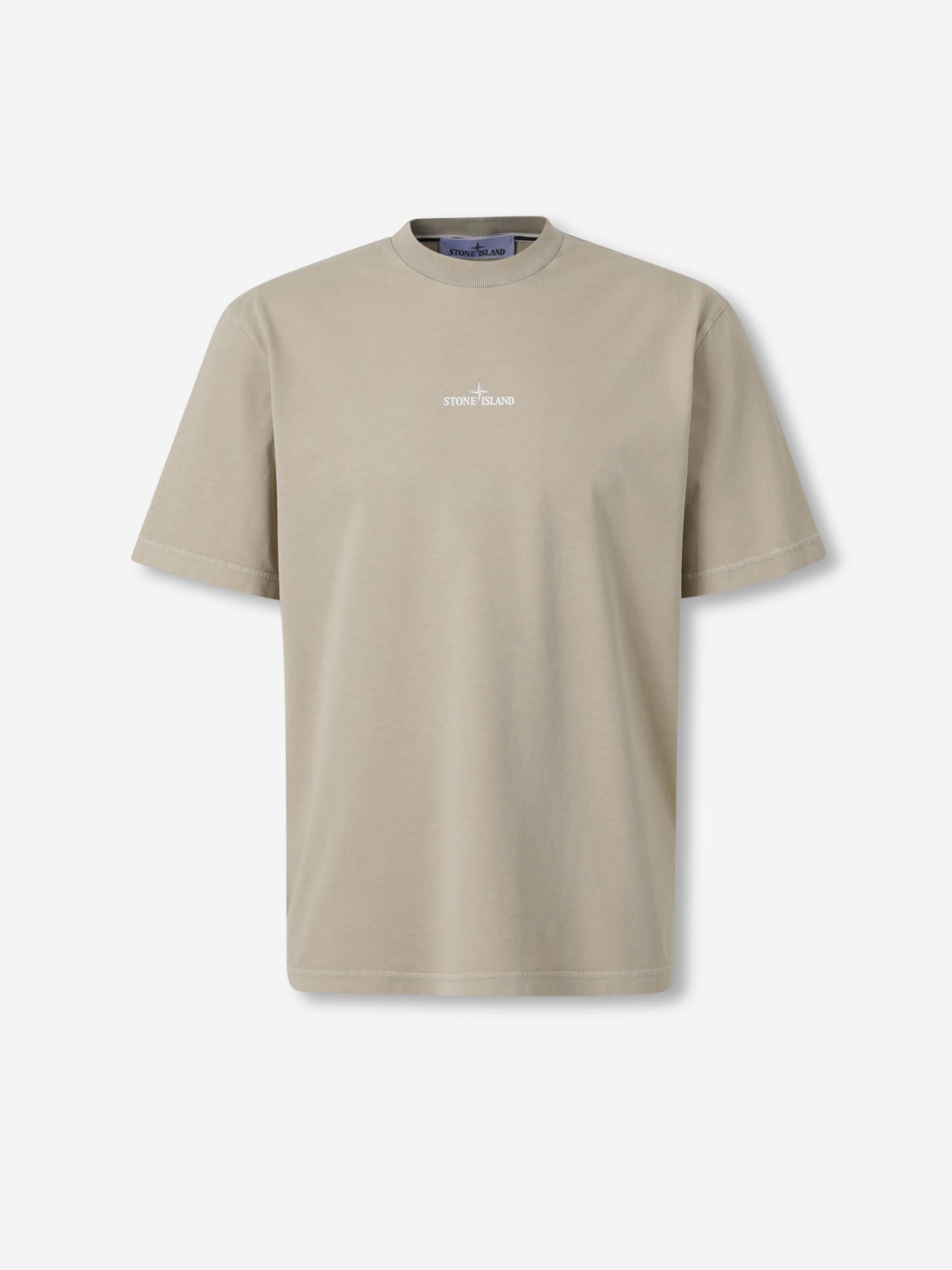 Printed Cotton T-Shirt Stone island – Гарантія оригінальності – боковий вид