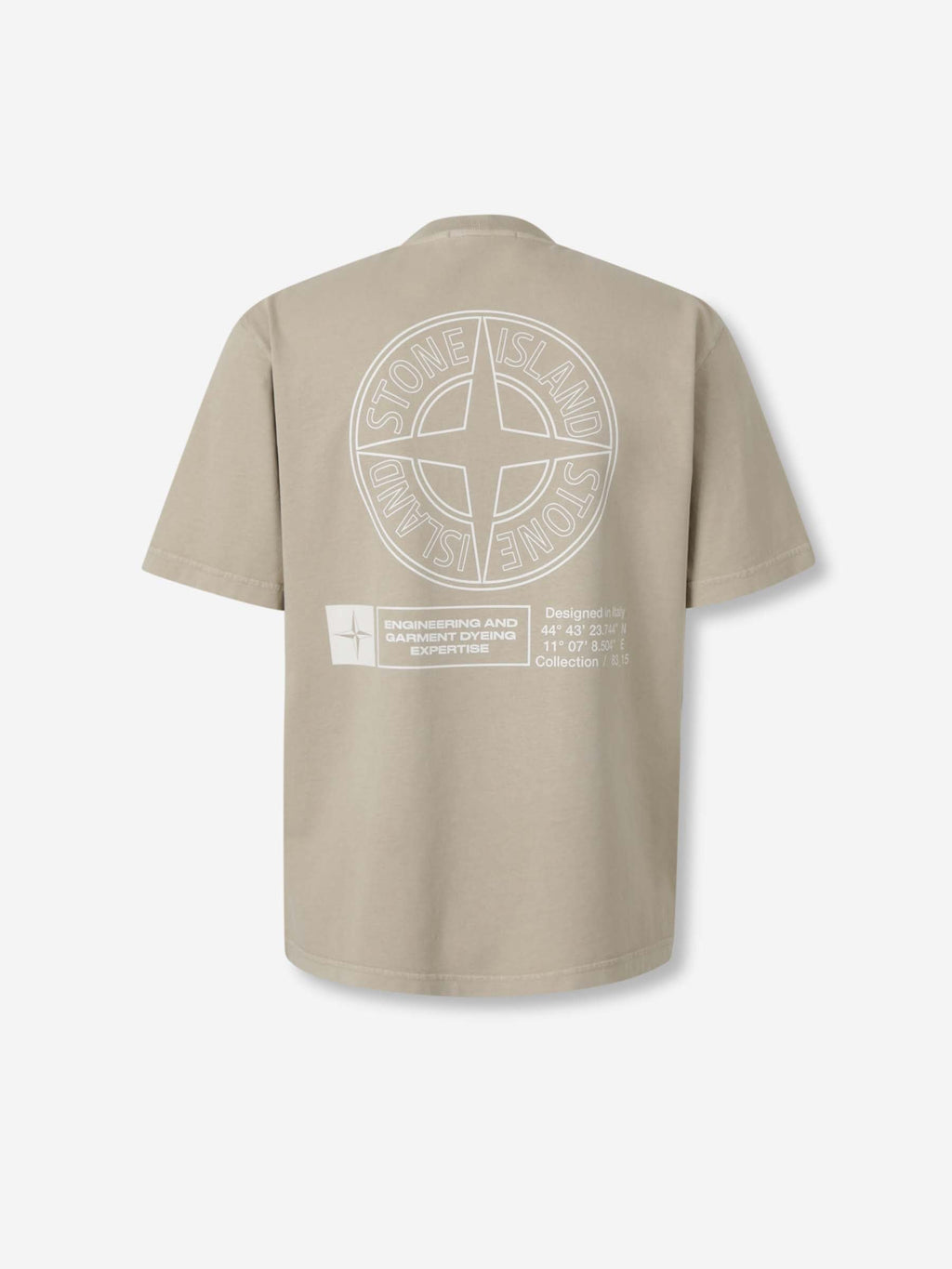 Printed Cotton T-Shirt Stone island – Гарантія оригінальності – вид ззаду