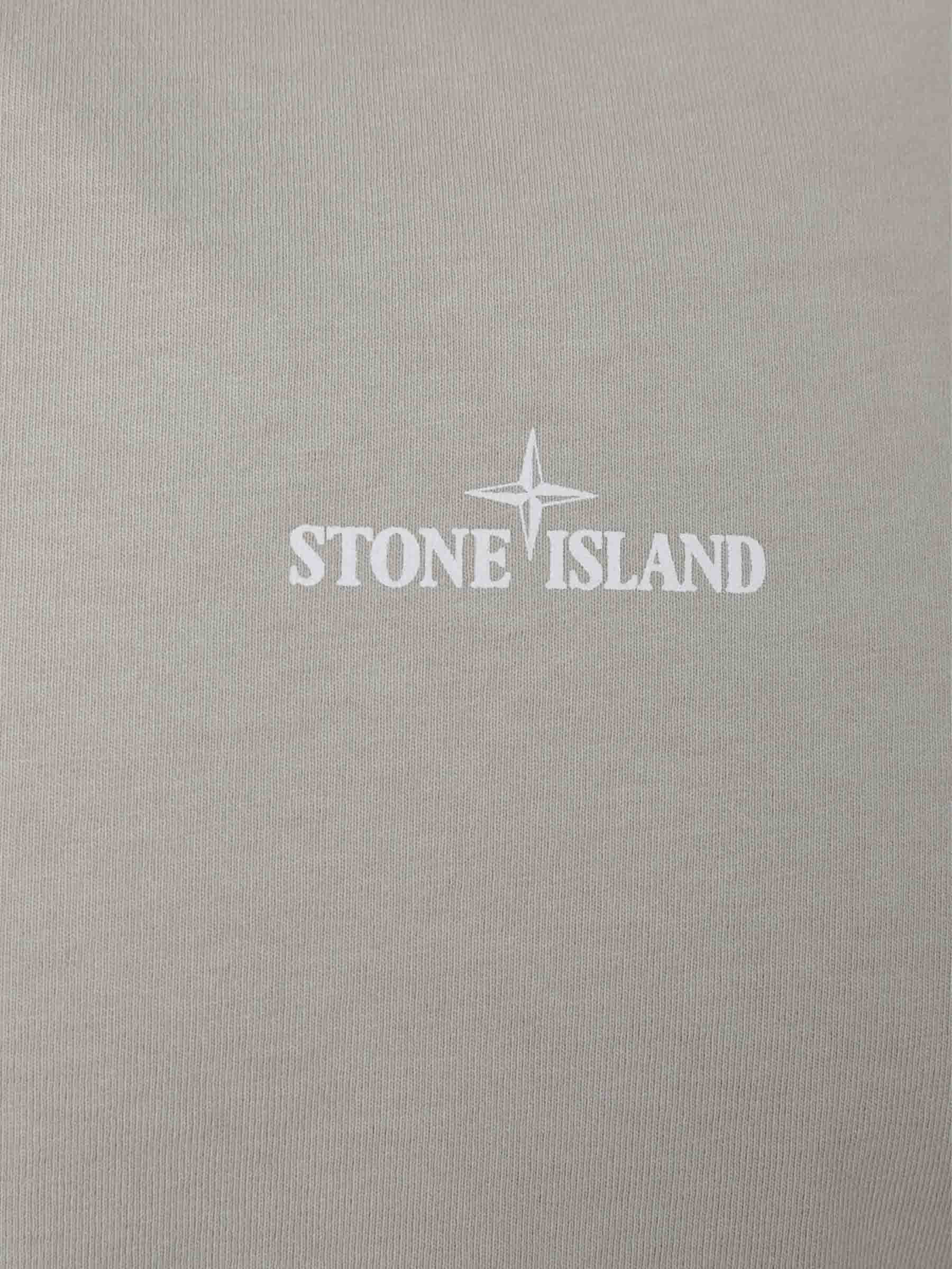 Printed Cotton T-Shirt Stone island – Гарантія оригінальності – детальний вид