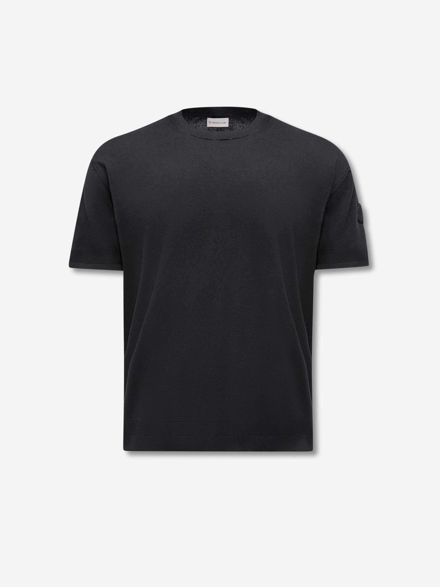 Оригінальна Cotton Silk T-Shirt Moncler – боковий вид