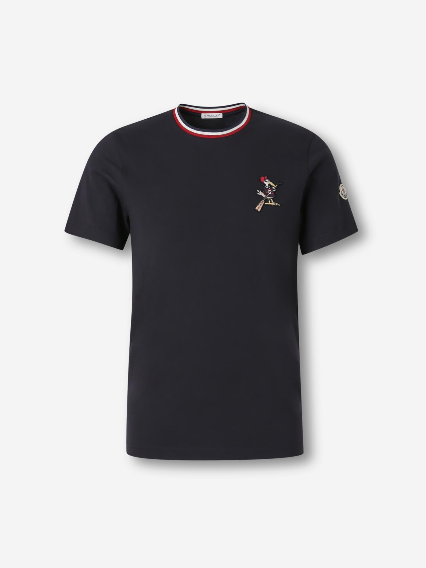 Оригінальна Round Neck T-Shirt Moncler – боковий вид