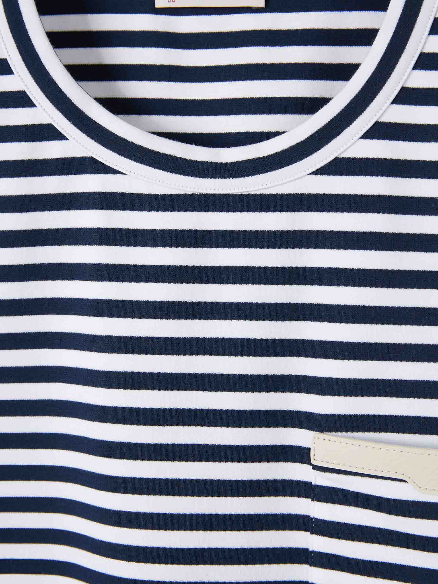 Striped Cotton T-Shirt Moncler – Гарантія оригінальності – детальний вид