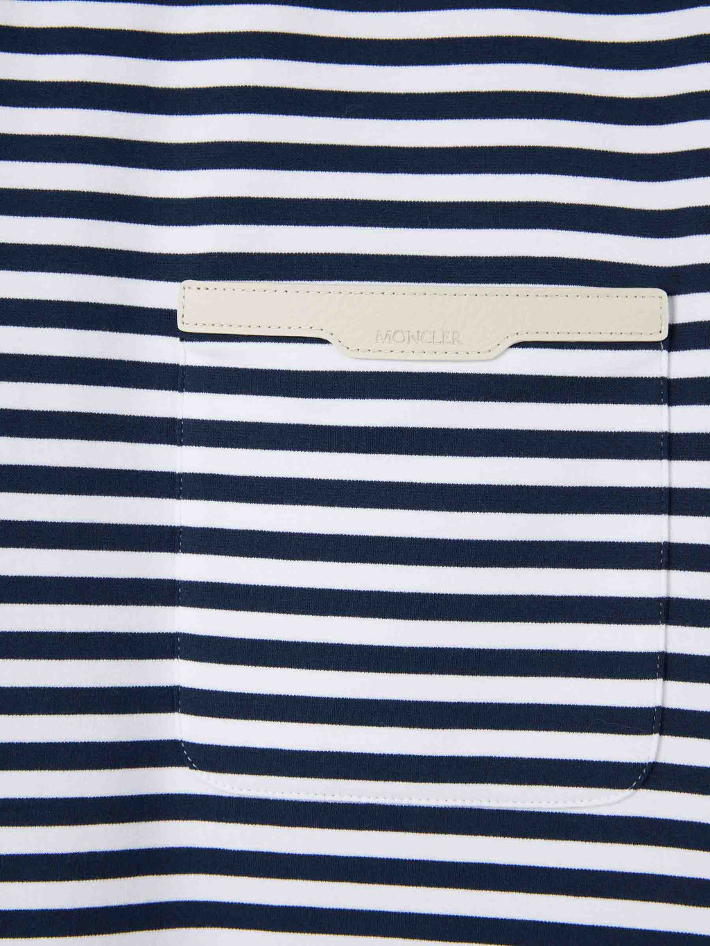 Striped Cotton T-Shirt Moncler – Гарантія оригінальності – збільшений вид