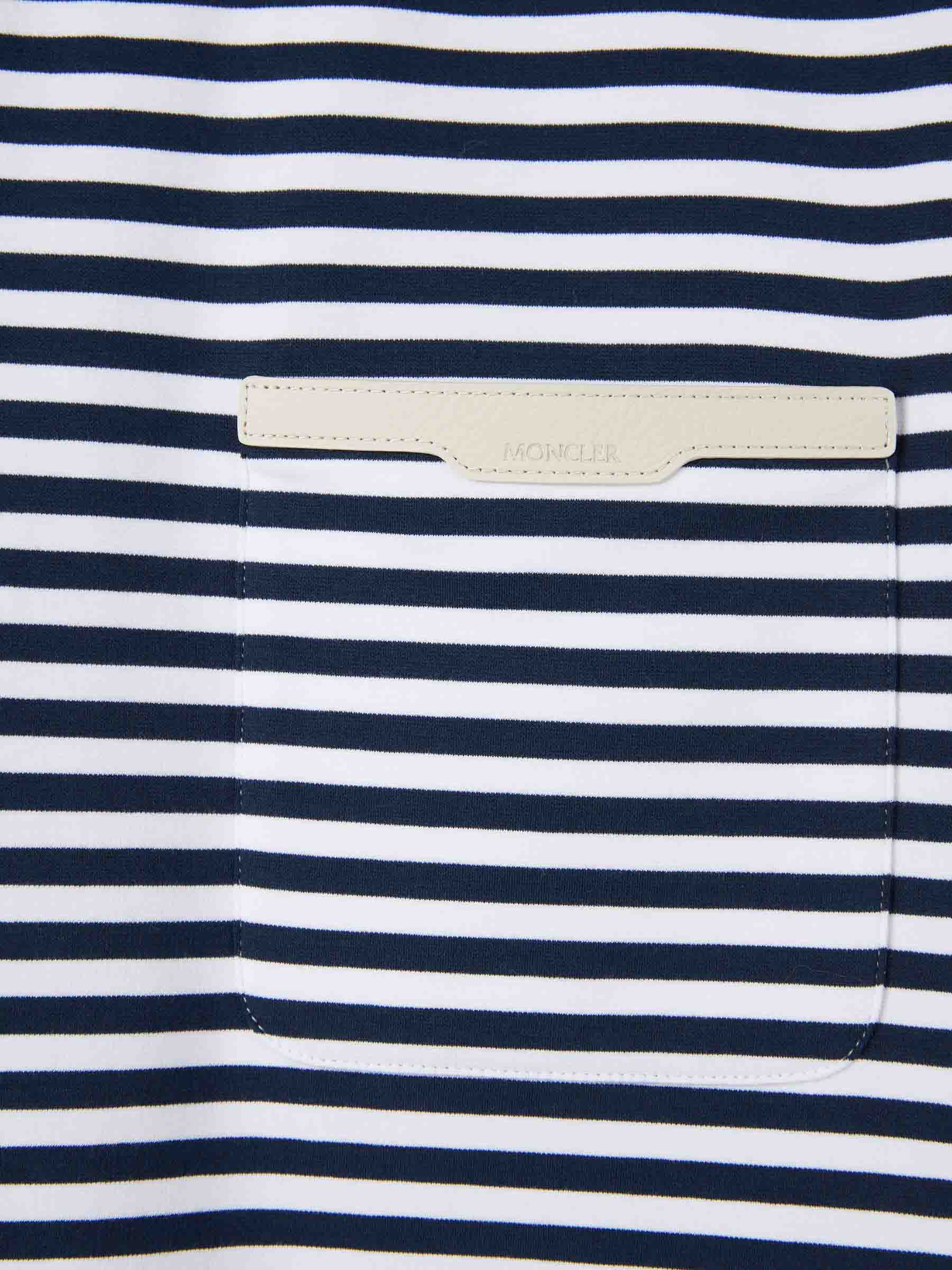 Striped Cotton T-Shirt Moncler – Гарантія оригінальності – збільшений вид